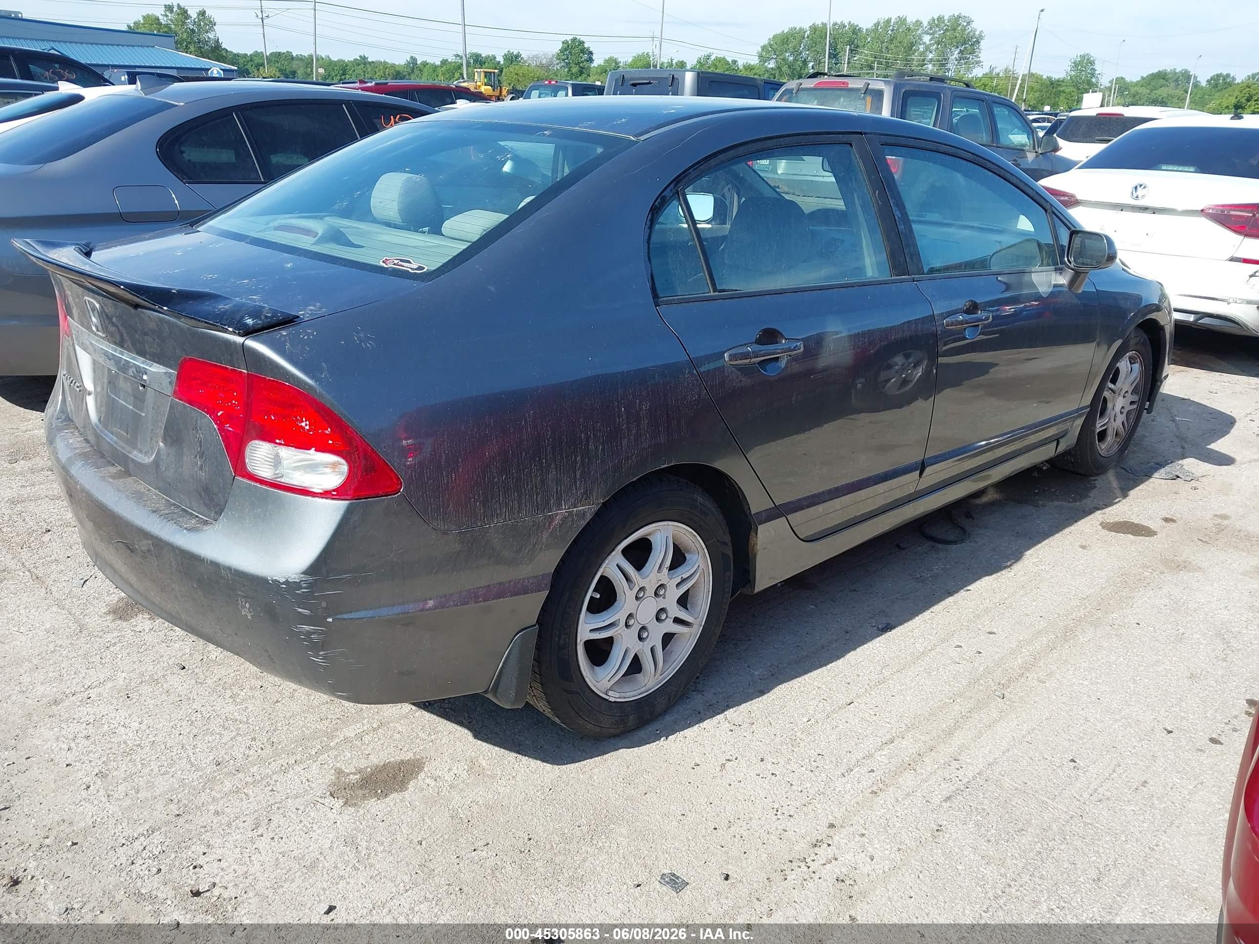 2011 Honda Civic Lx Gray vin: 19XFA1F50BE049824
