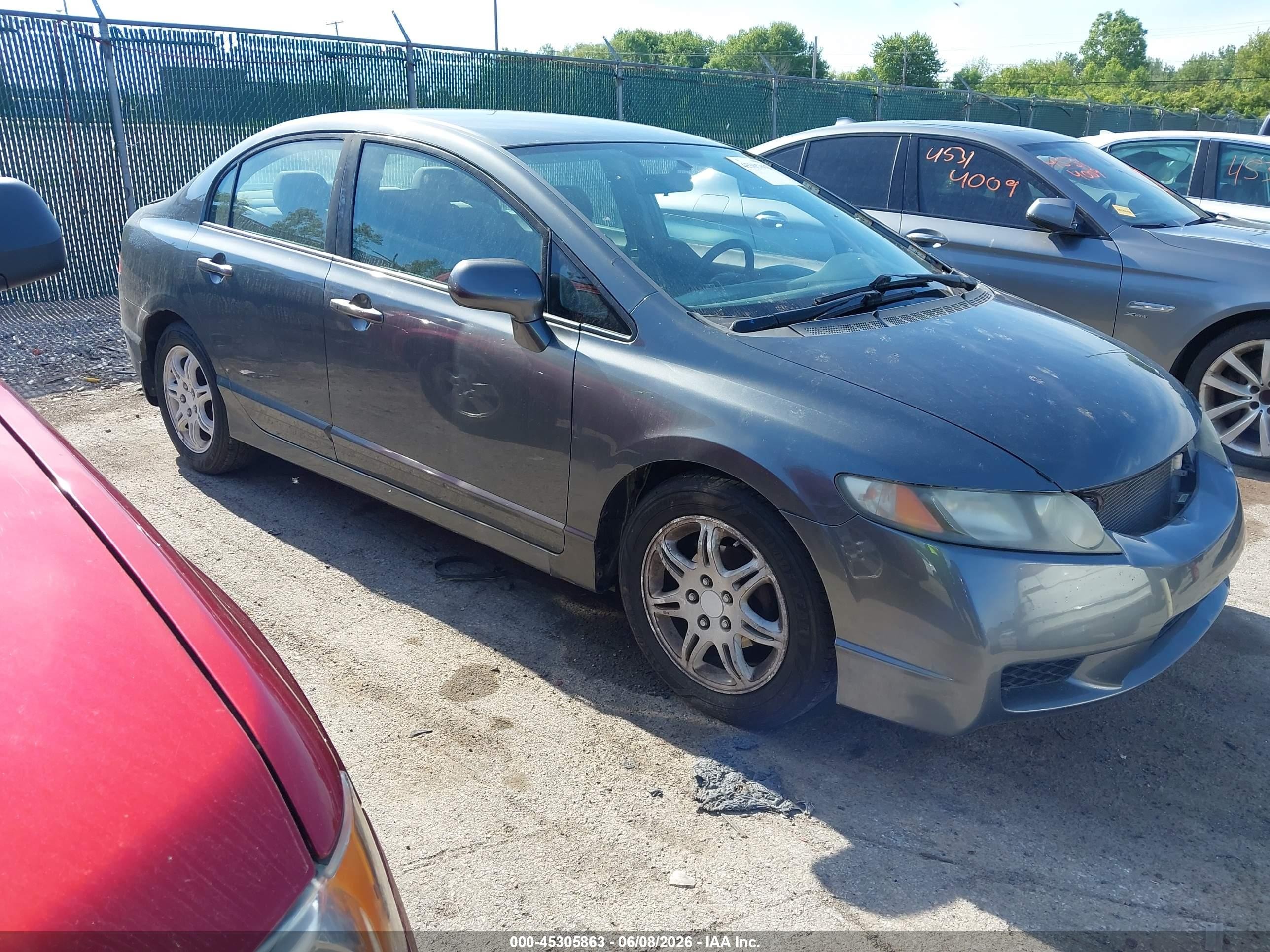 2011 Honda Civic Lx Gray vin: 19XFA1F50BE049824