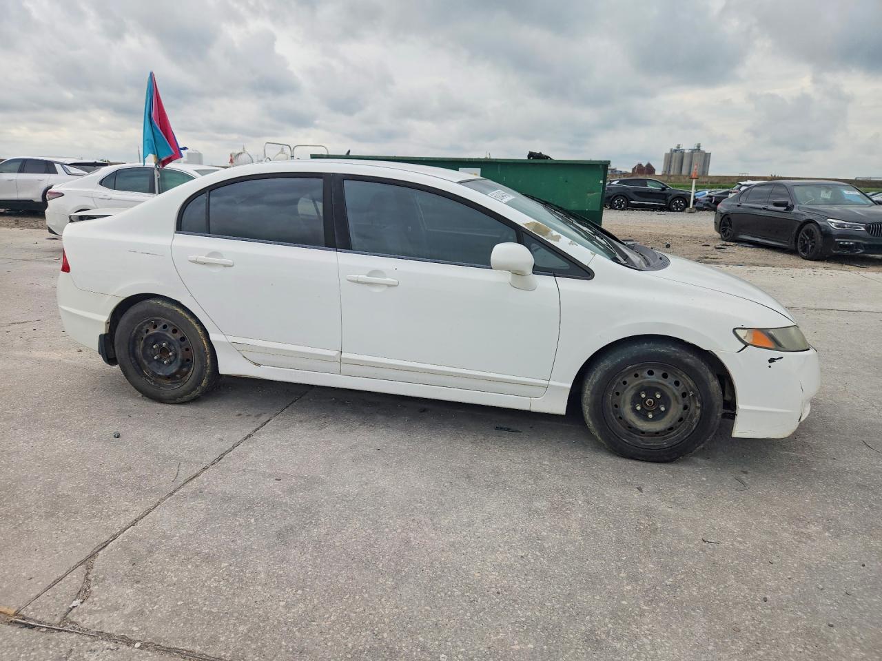 2010 Honda Civic Lx White vin: 19XFA1F51AE020945