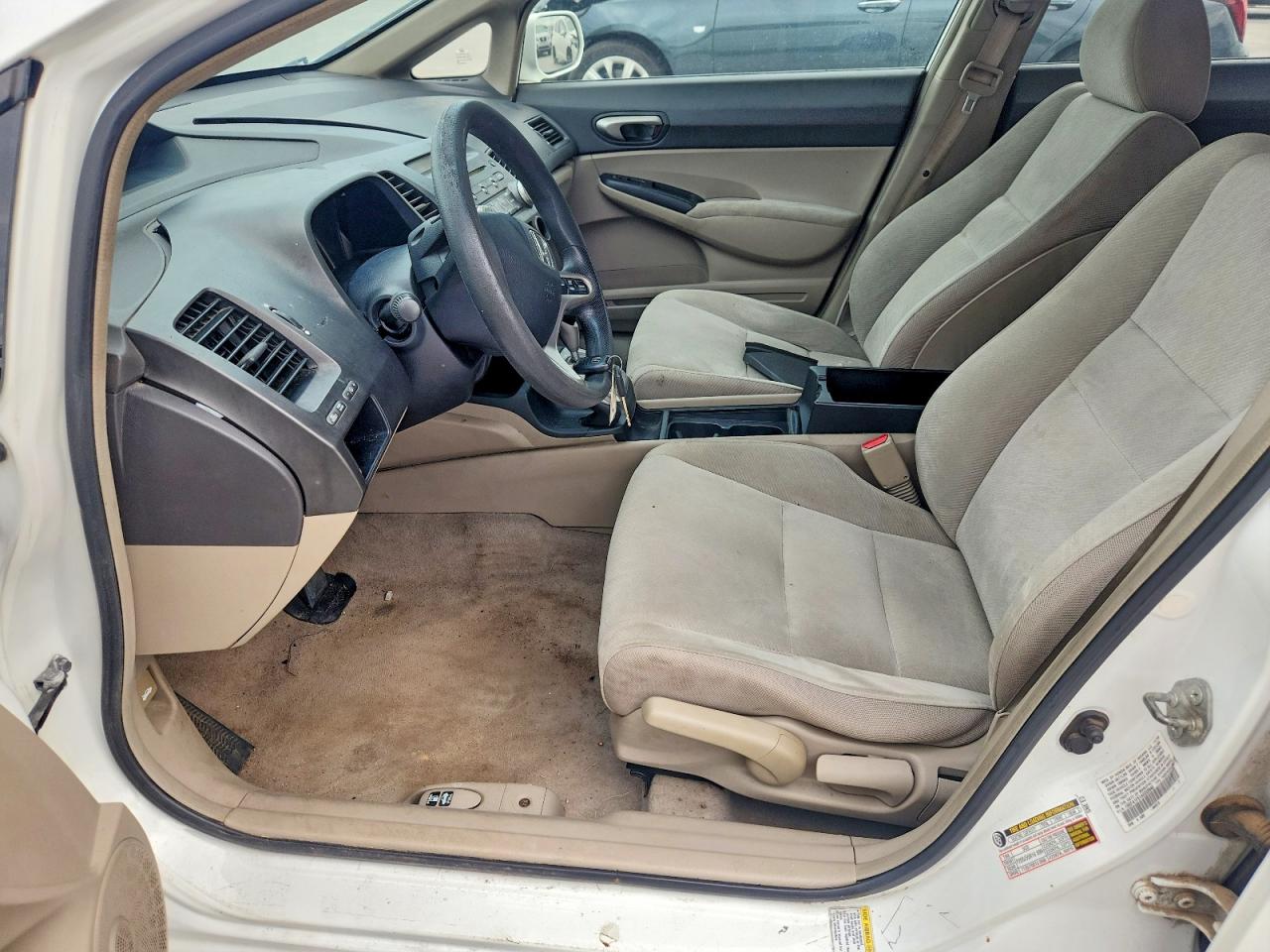 2010 Honda Civic Lx White vin: 19XFA1F51AE020945