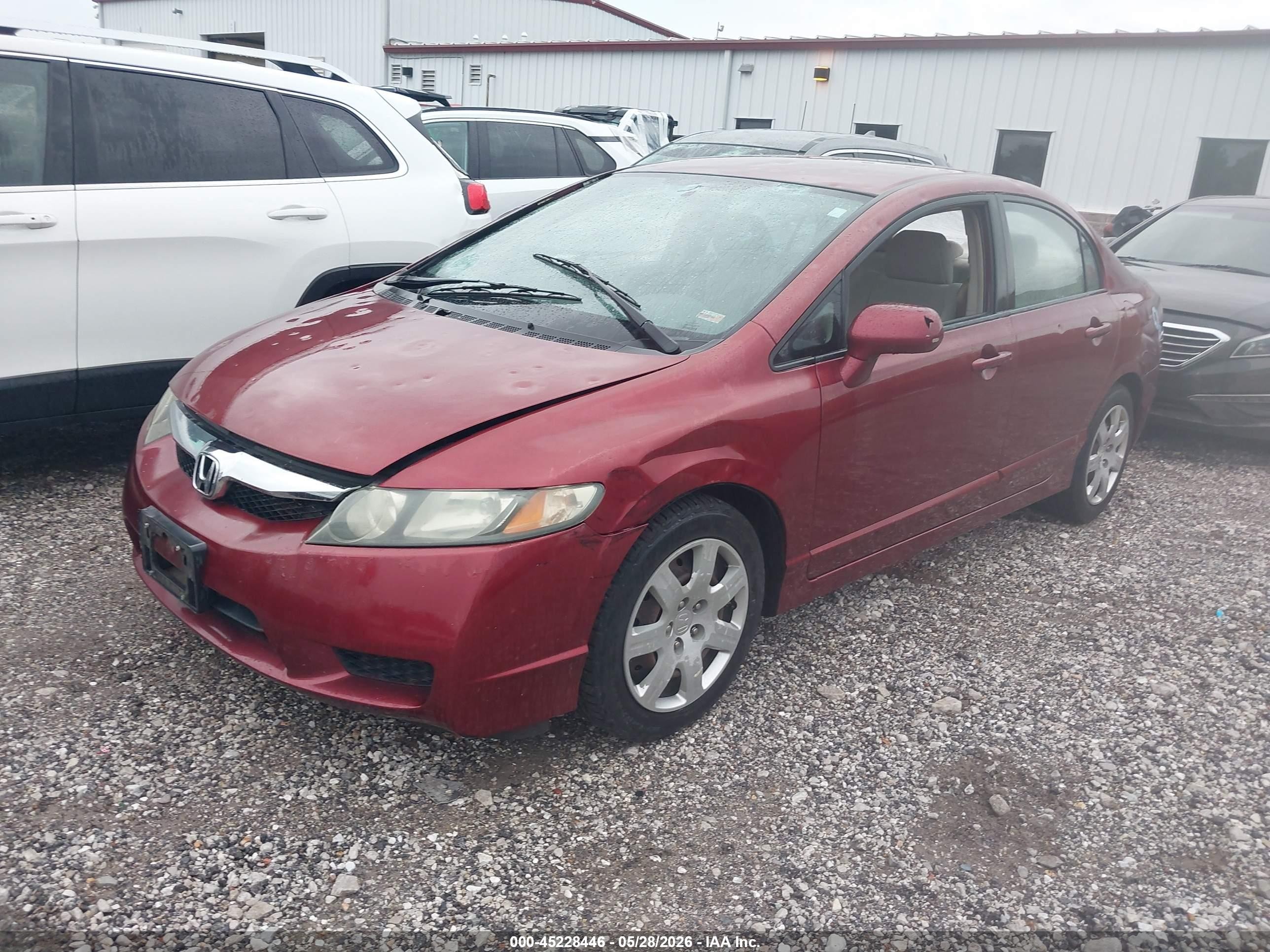 2010 Honda Civic Lx Red vin: 19XFA1F51AE031363