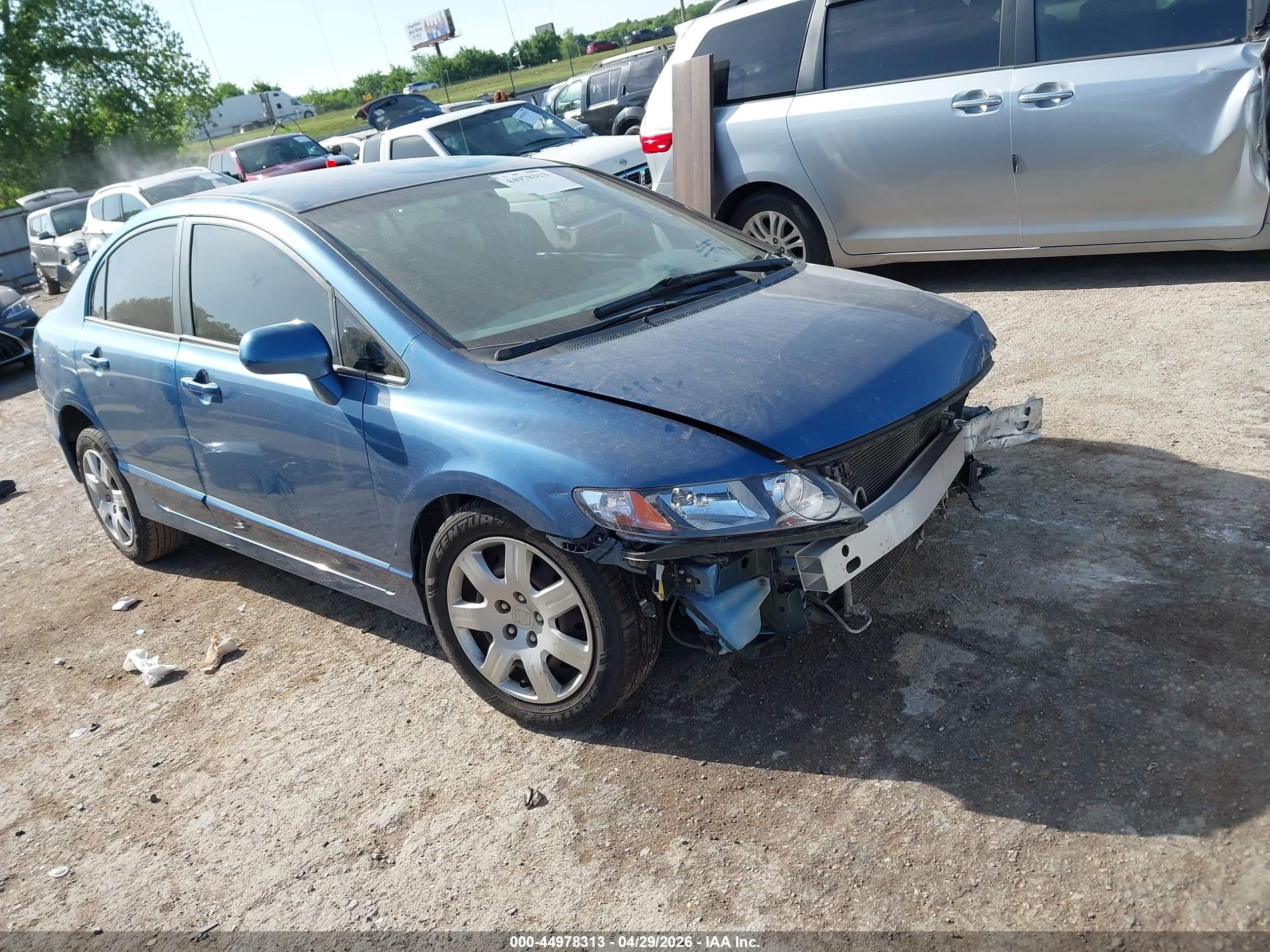 2010 Honda Civic Lx Blue vin: 19XFA1F51AE058157
