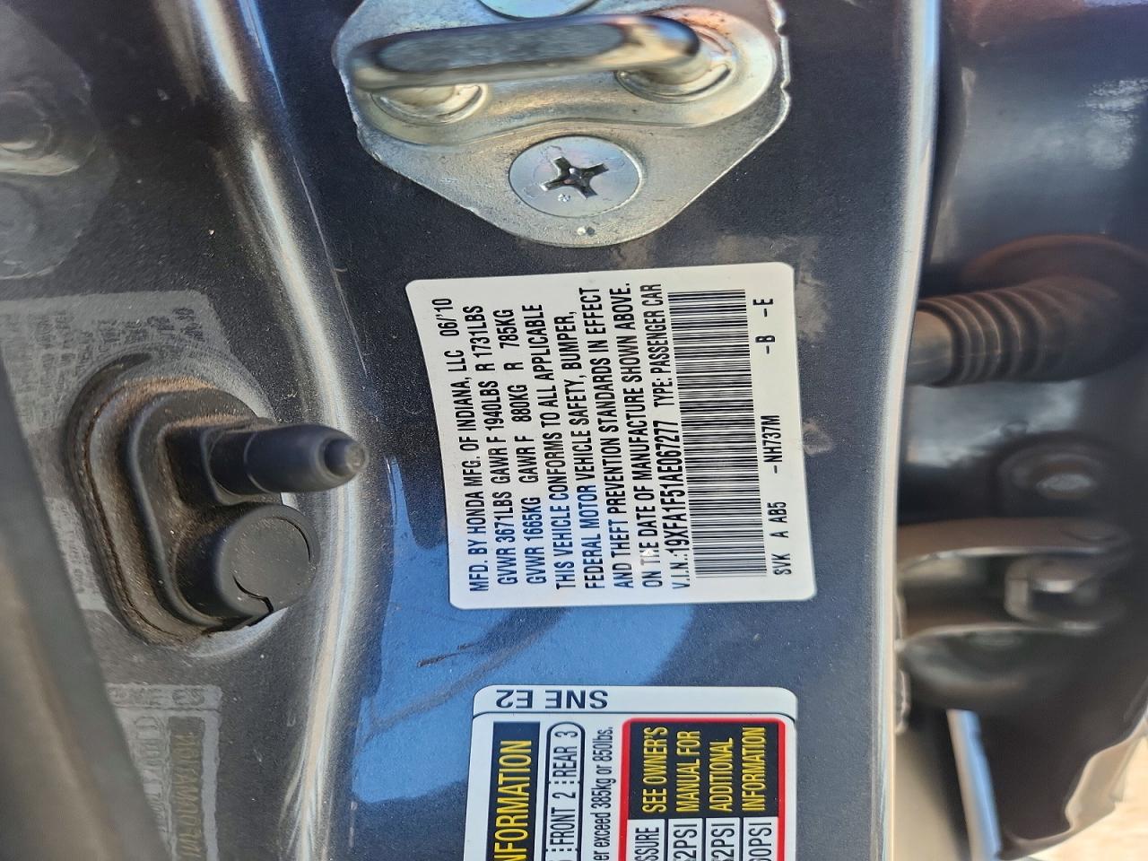 2010 Honda Civic Lx Gray vin: 19XFA1F51AE067277