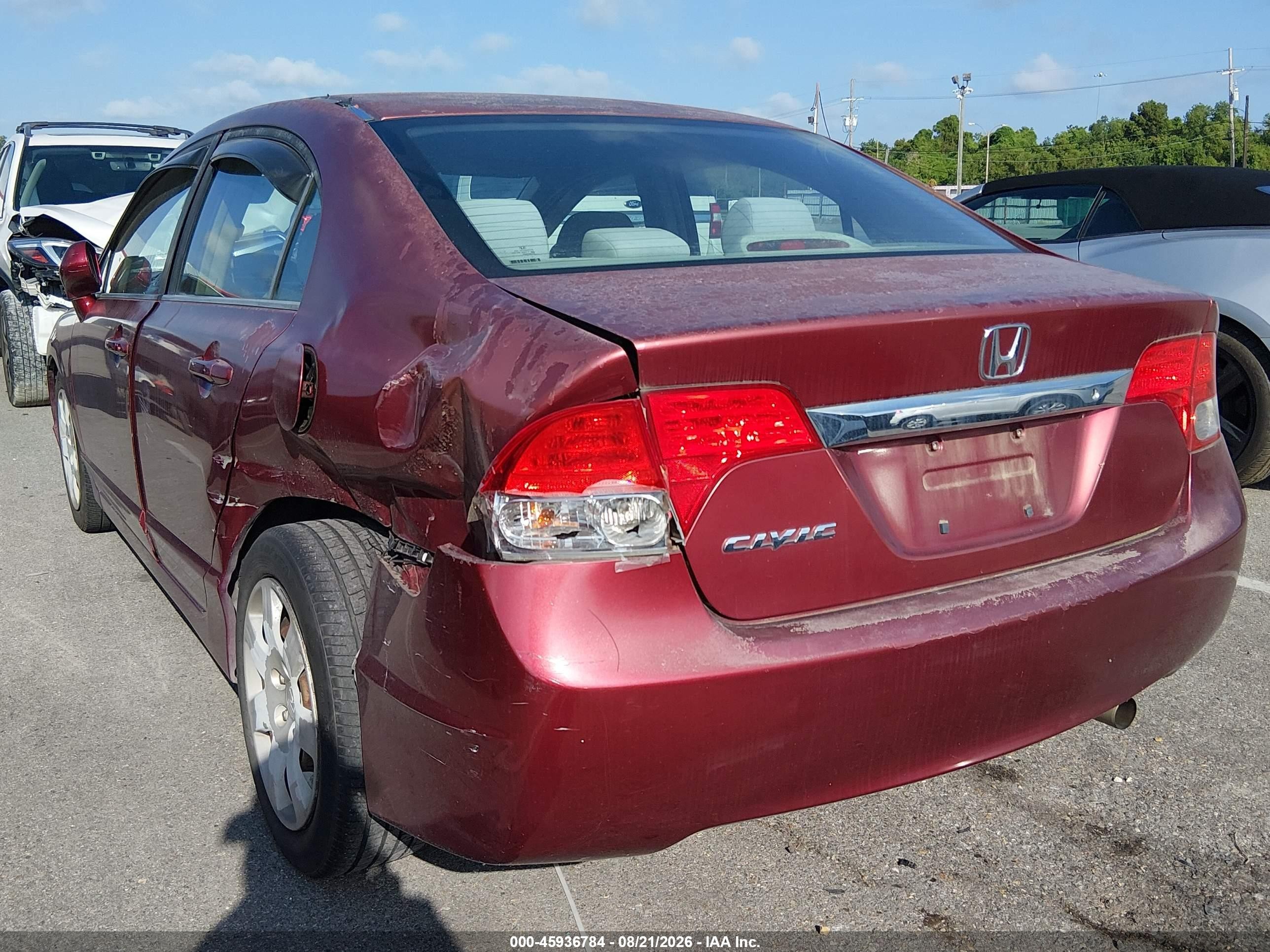 2010 Honda Civic Lx Red vin: 19XFA1F51AE067909