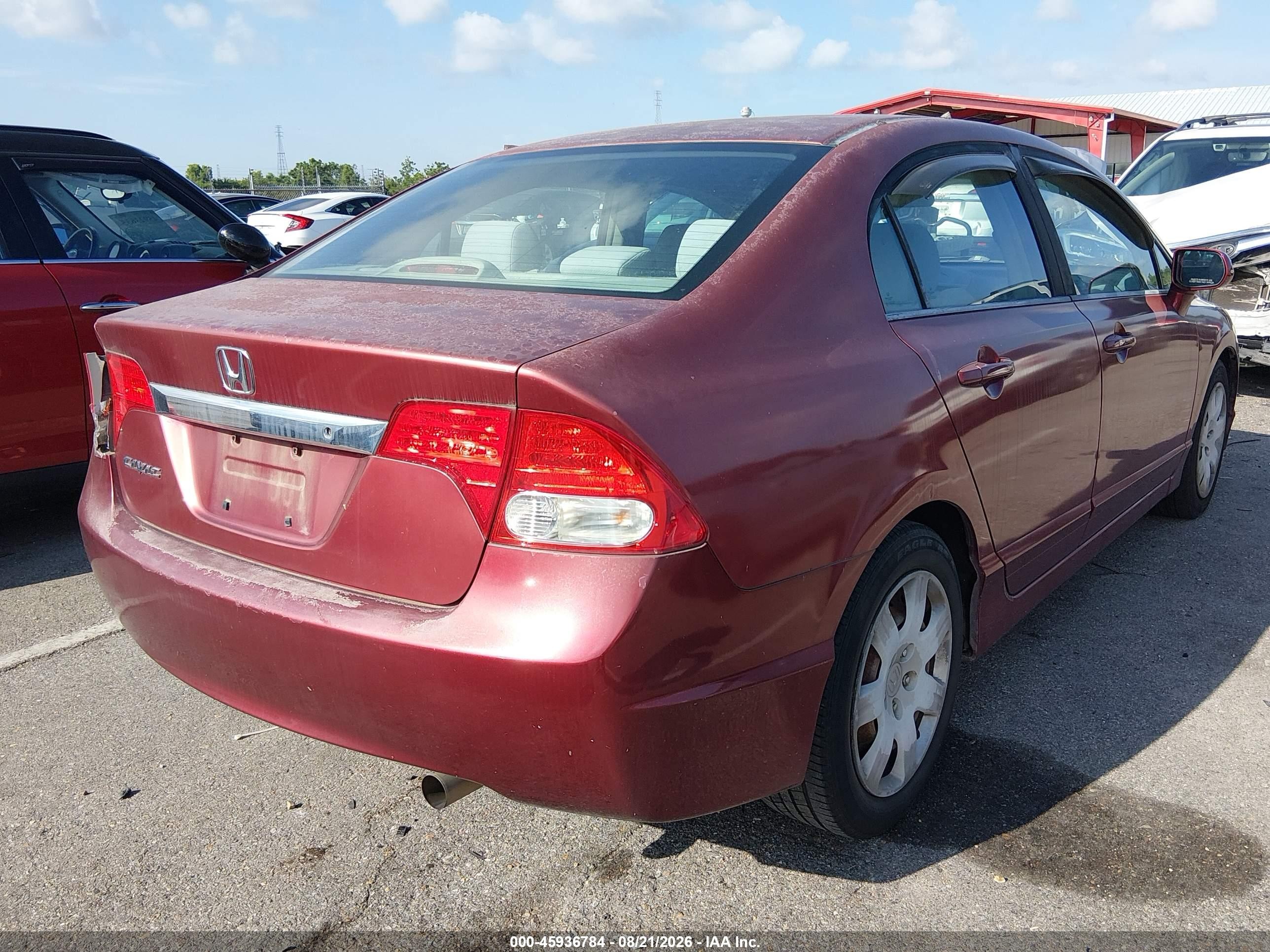 2010 Honda Civic Lx Red vin: 19XFA1F51AE067909