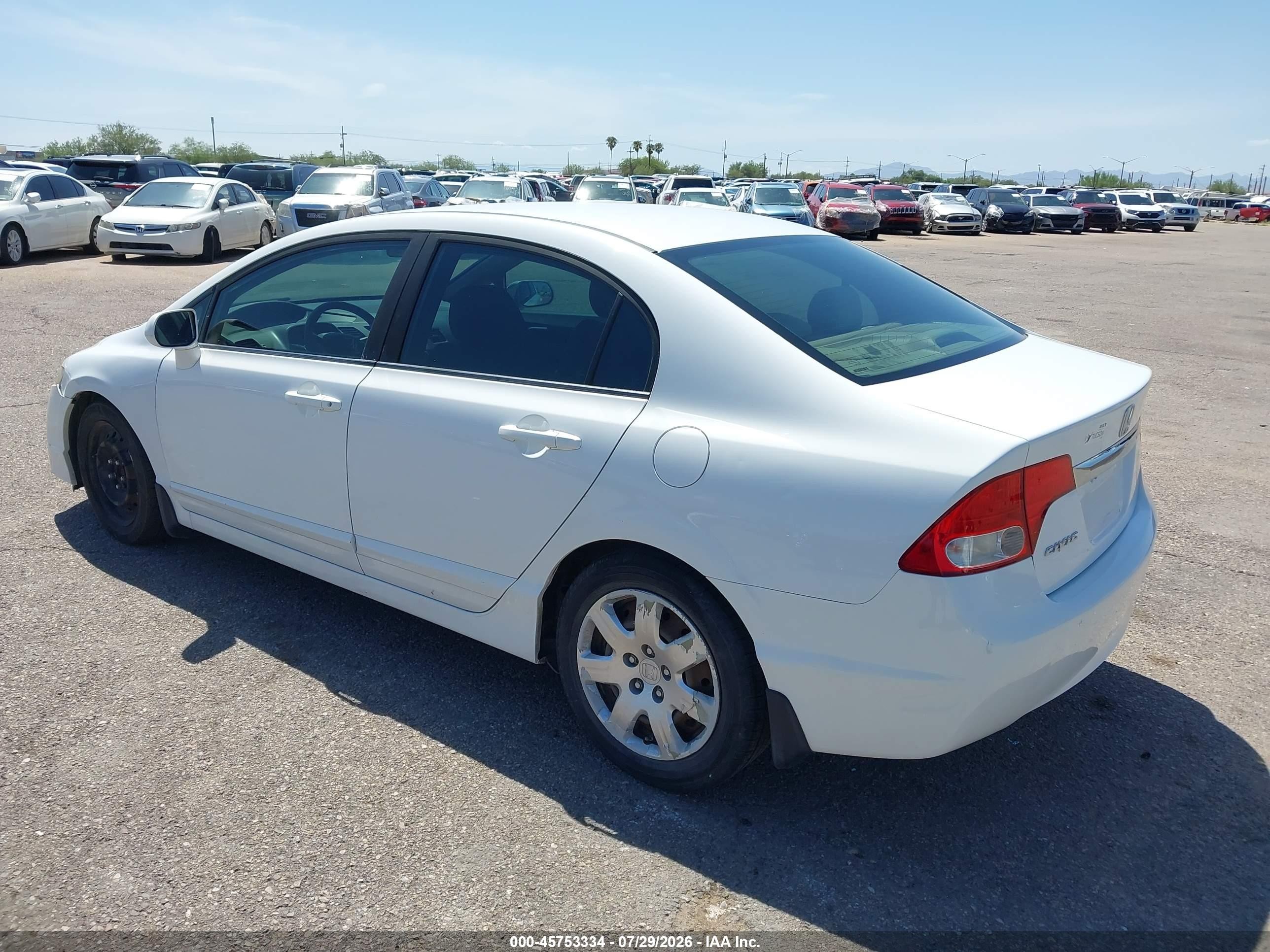 2010 Honda Civic Lx White vin: 19XFA1F51AE076917