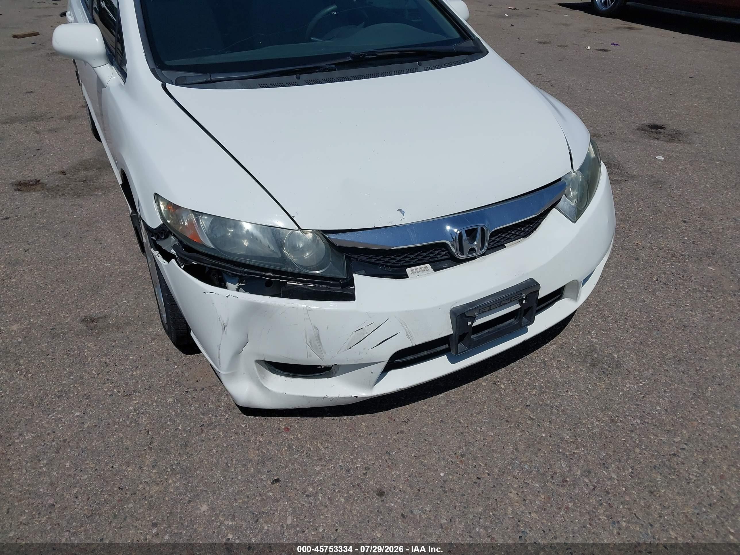 2010 Honda Civic Lx White vin: 19XFA1F51AE076917