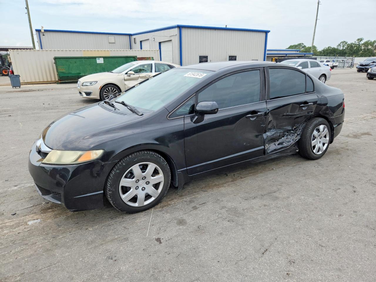 2011 Honda Civic Lx Black vin: 19XFA1F51BE001491