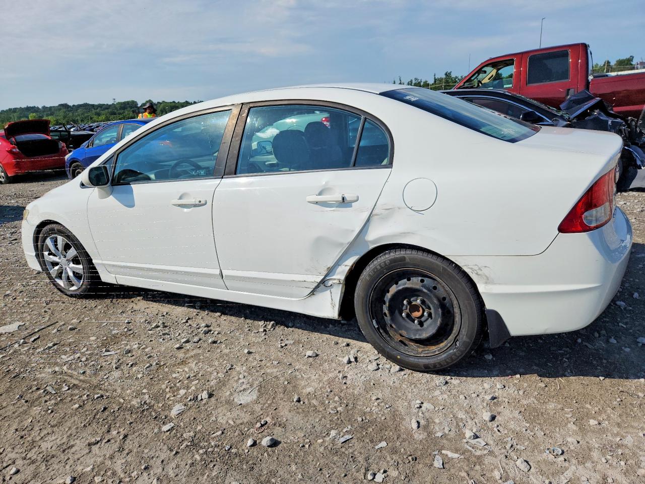 2011 Honda Civic Lx White vin: 19XFA1F51BE003788