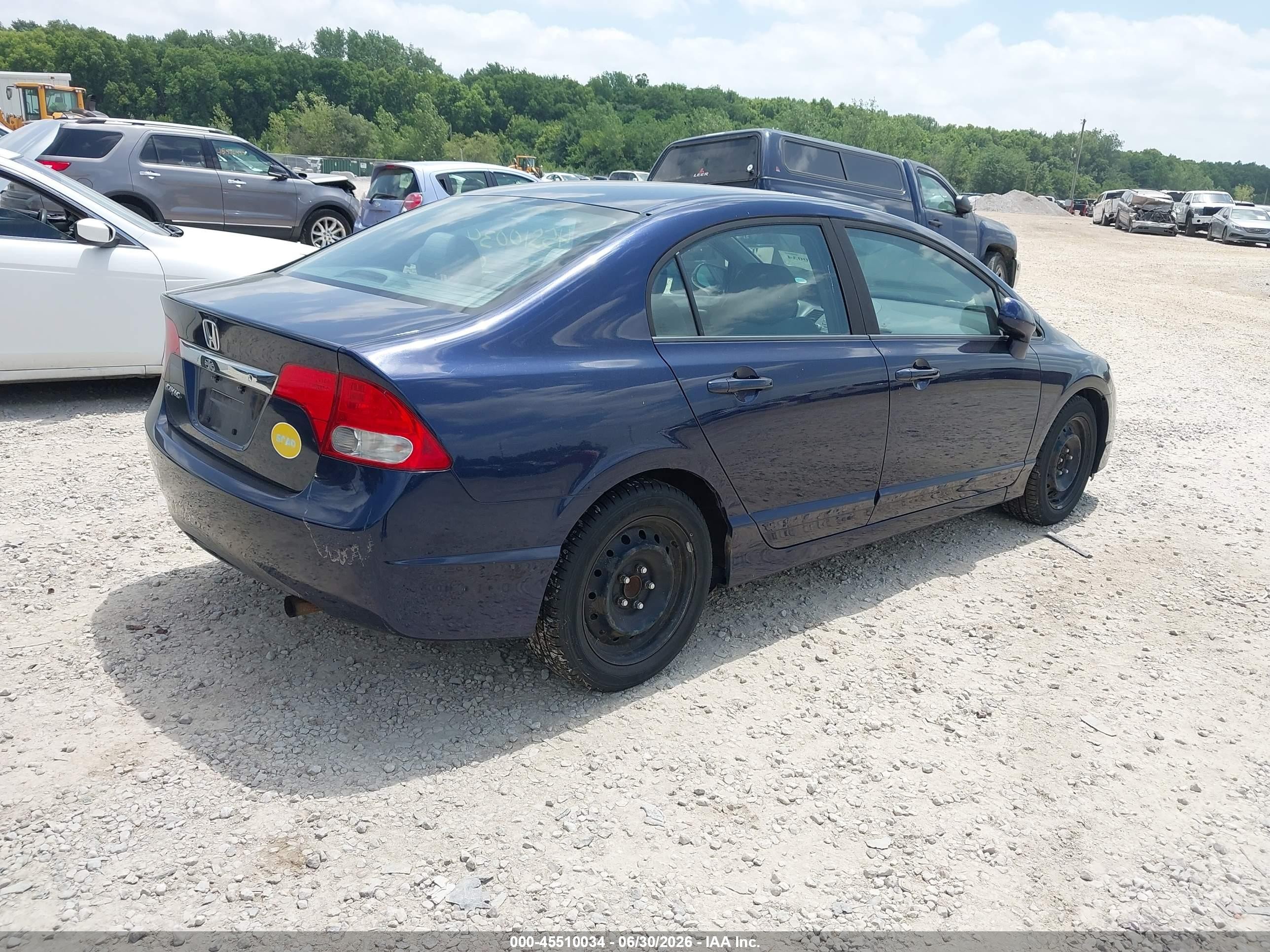 2011 Honda Civic Lx Blue vin: 19XFA1F51BE005573