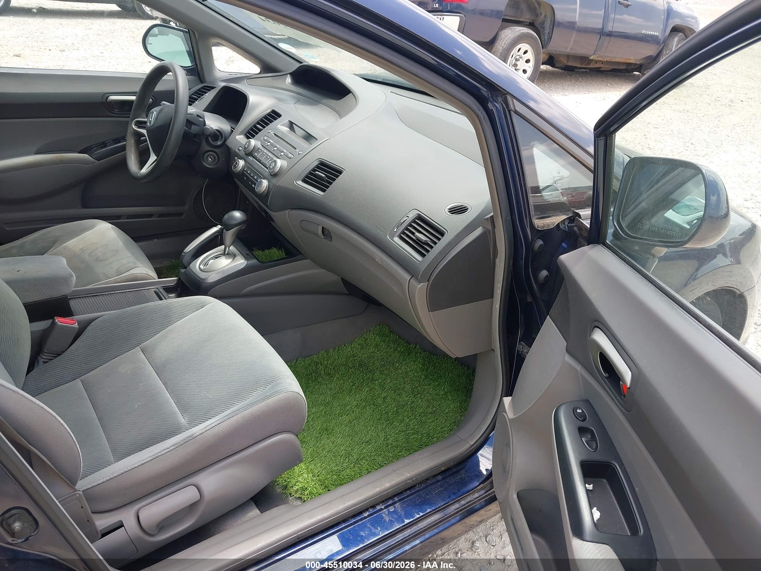 2011 Honda Civic Lx Blue vin: 19XFA1F51BE005573