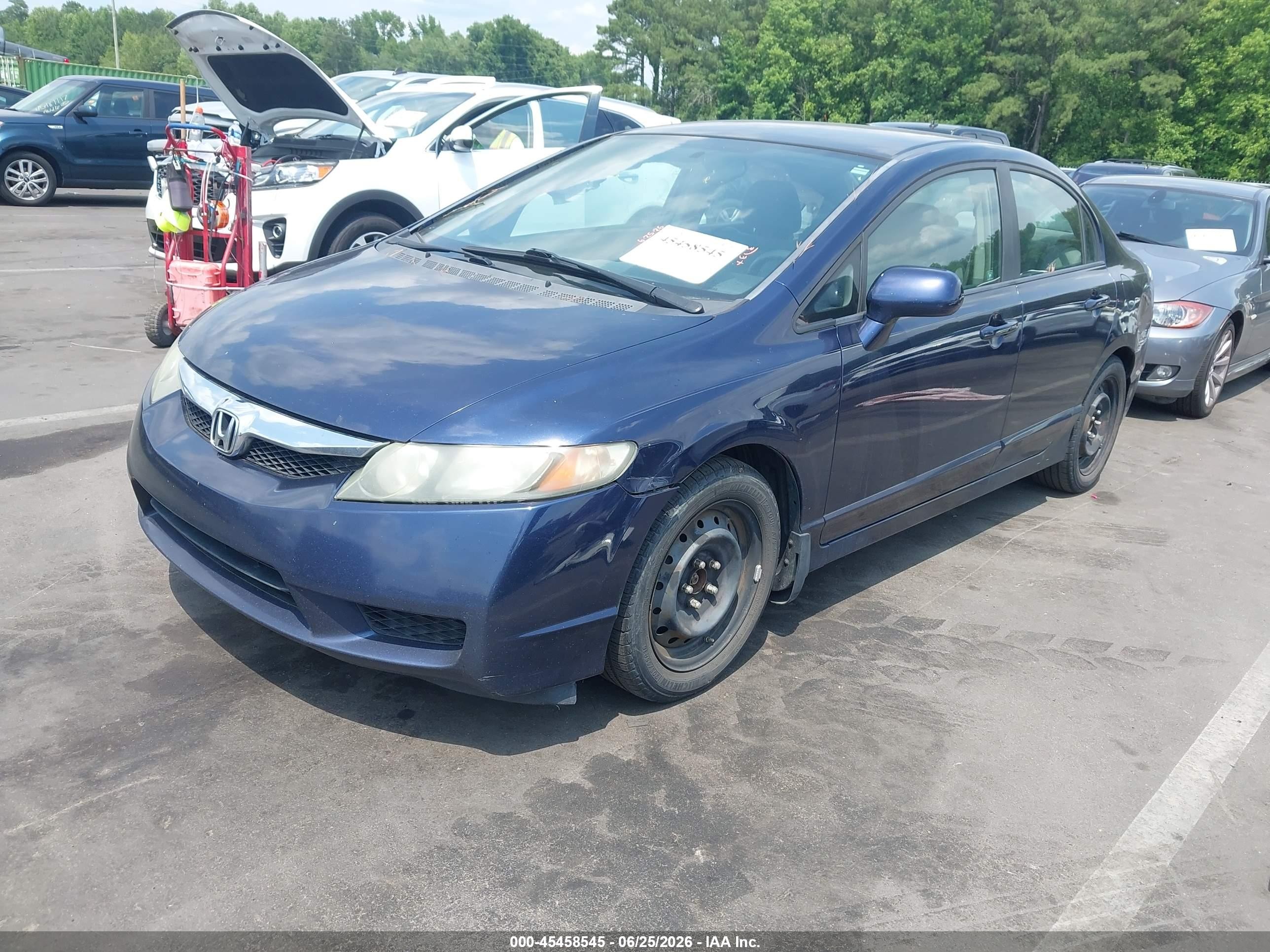 2011 Honda Civic Lx Dark Blue vin: 19XFA1F51BE010546