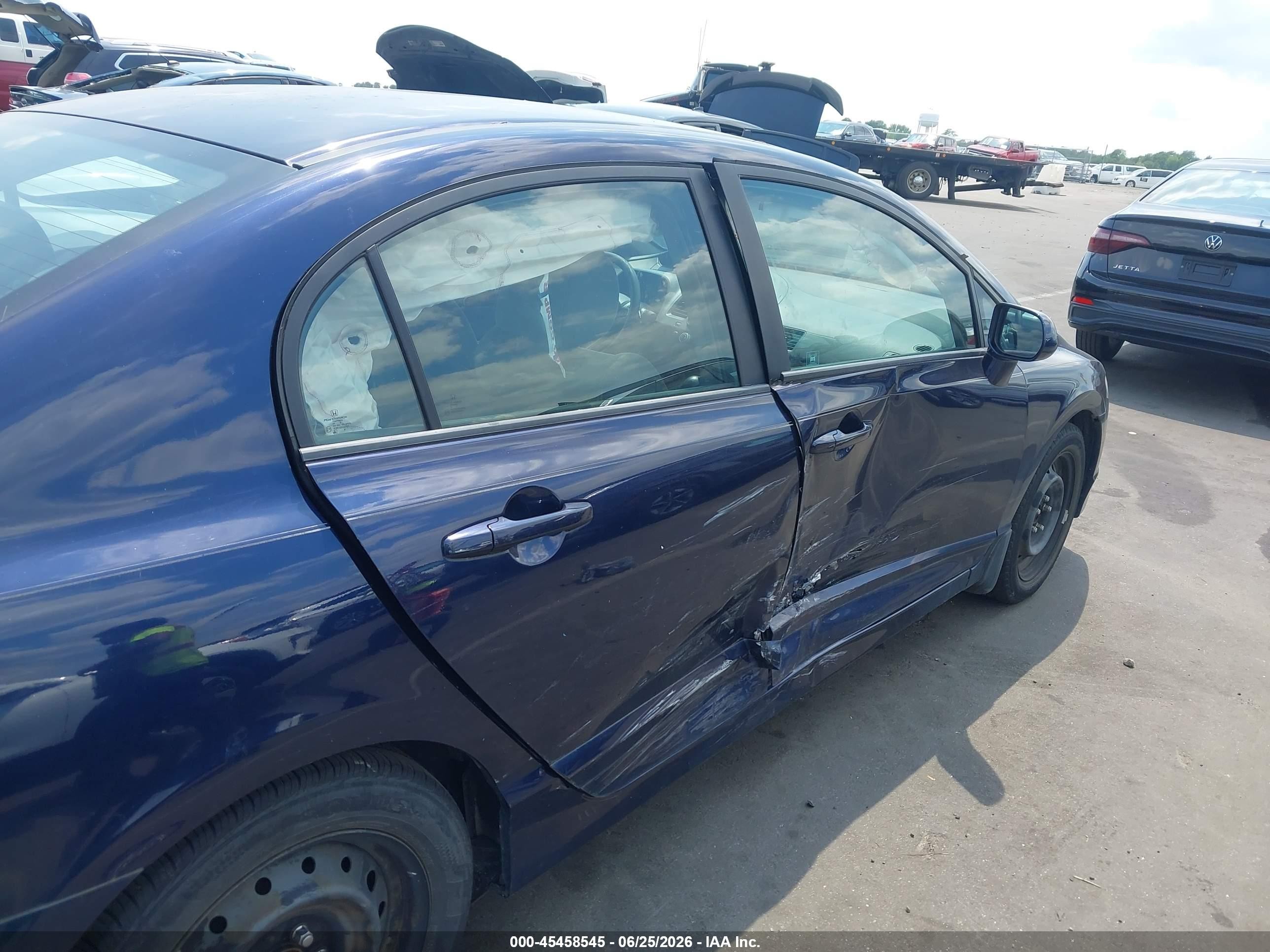 2011 Honda Civic Lx Dark Blue vin: 19XFA1F51BE010546