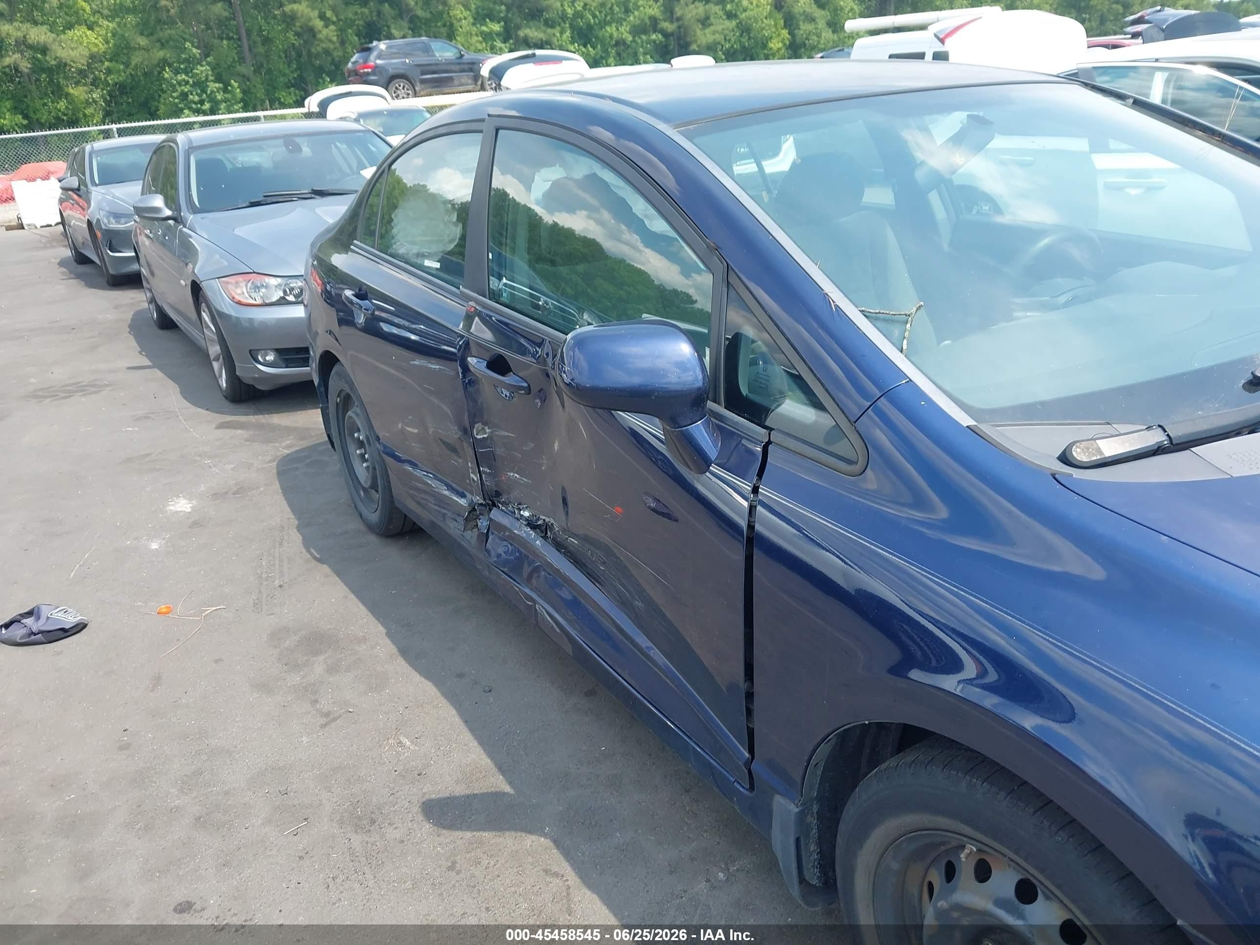 2011 Honda Civic Lx Dark Blue vin: 19XFA1F51BE010546