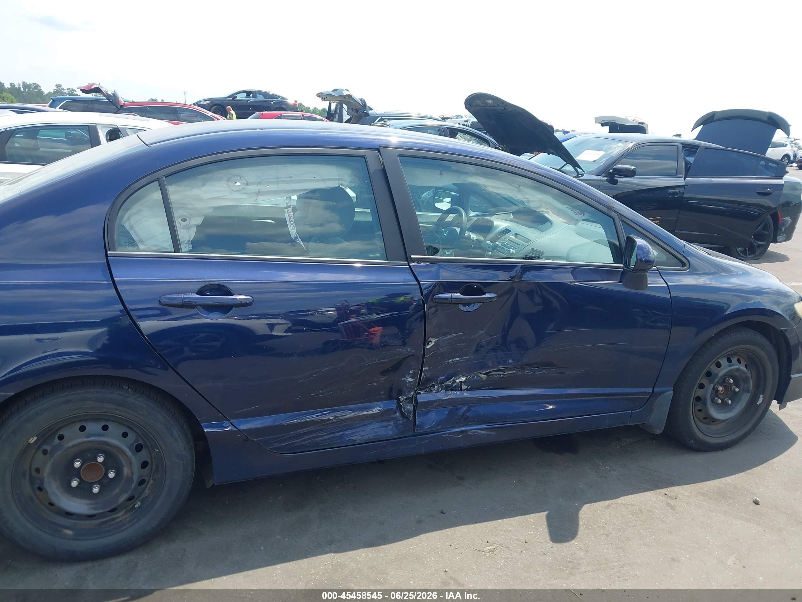 2011 Honda Civic Lx Dark Blue vin: 19XFA1F51BE010546