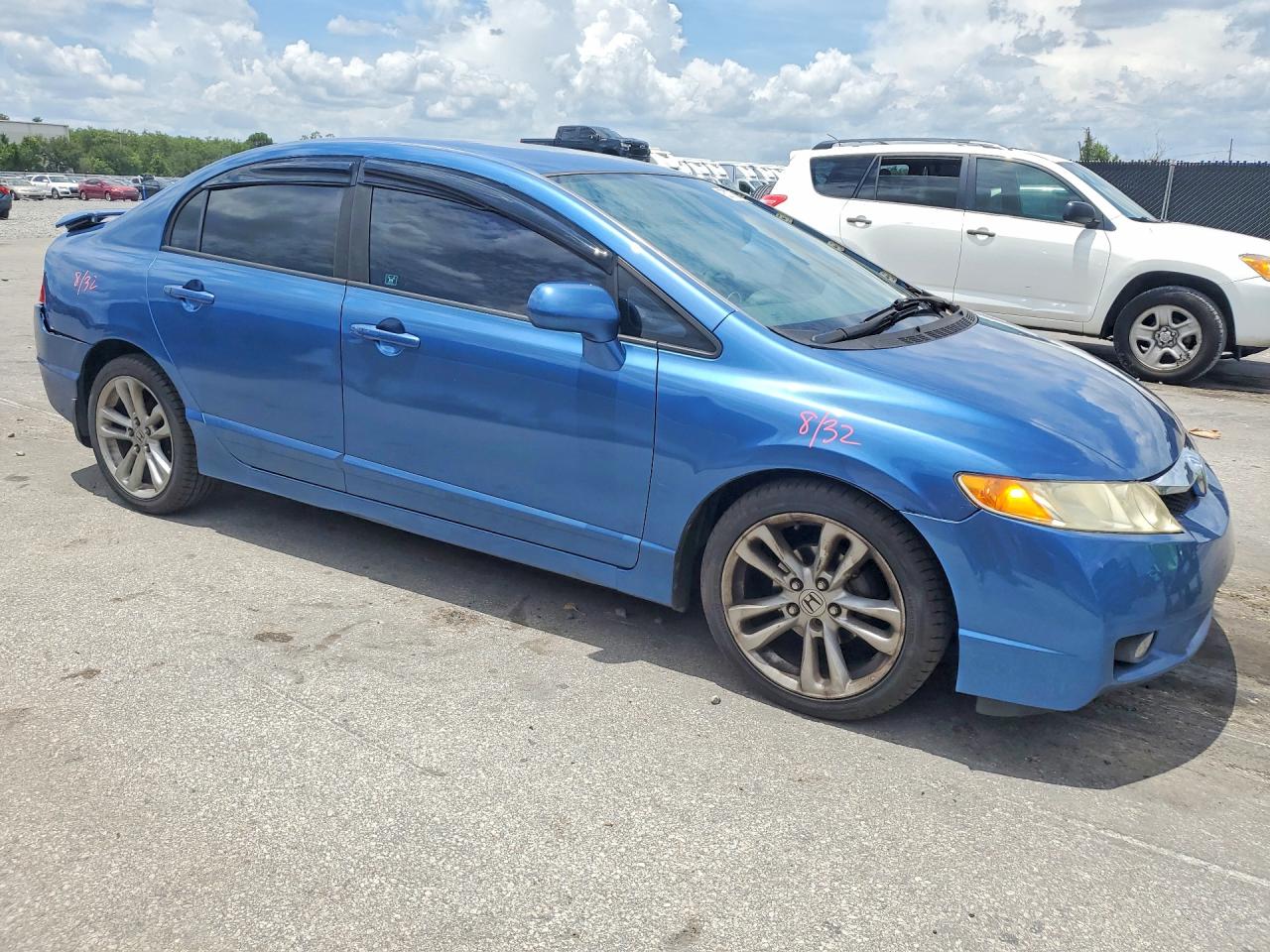 2011 Honda Civic Lx Blue vin: 19XFA1F51BE025502