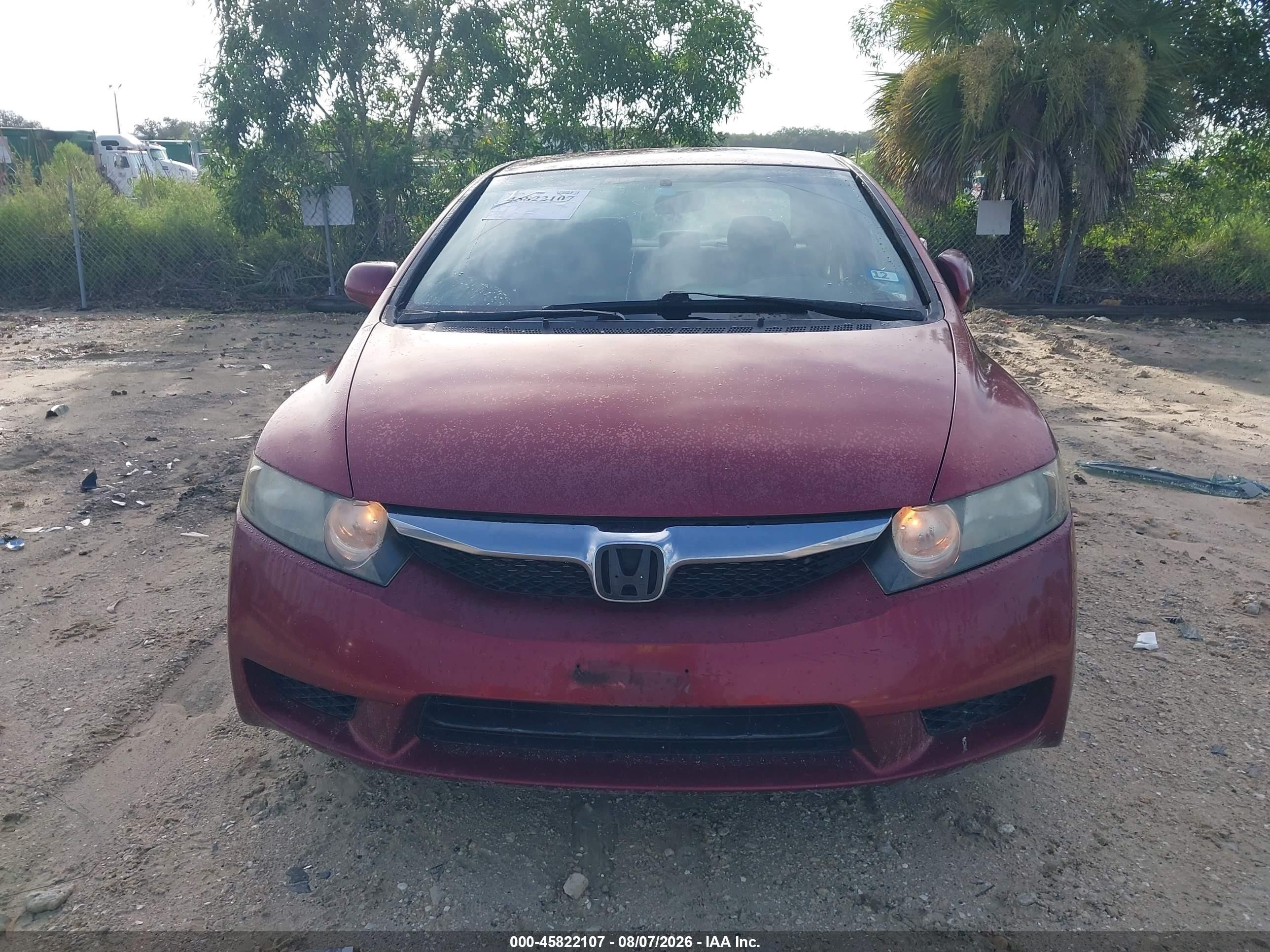 2011 Honda Civic Lx Red vin: 19XFA1F51BE025757