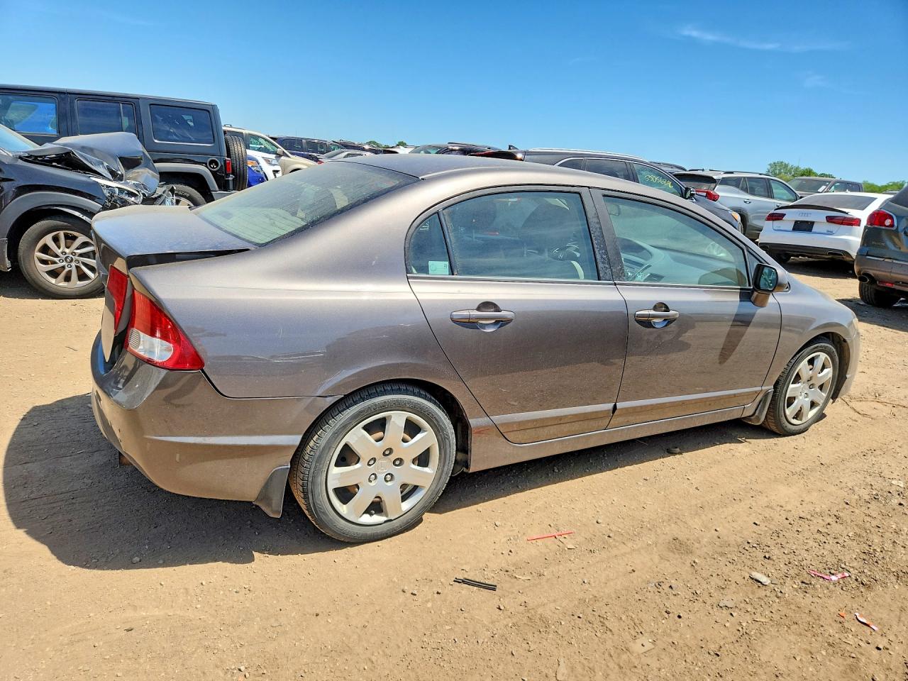 2011 Honda Civic Lx Gray vin: 19XFA1F51BE026696