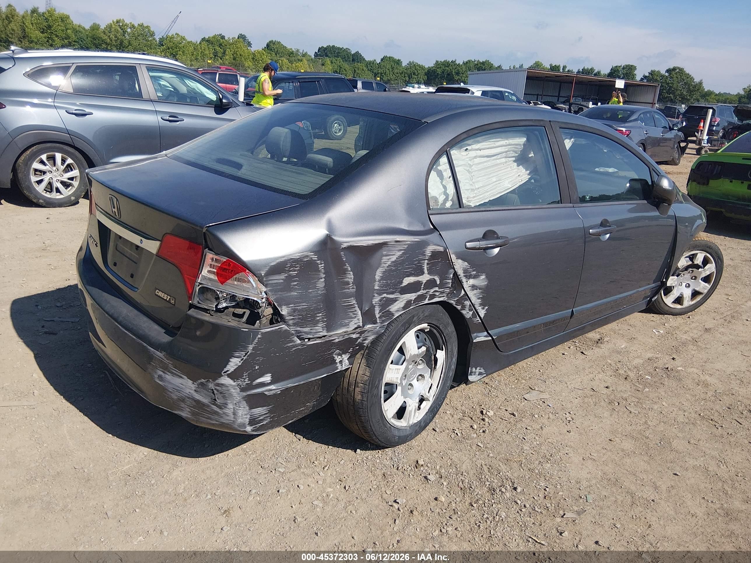 2011 Honda Civic Lx Gray vin: 19XFA1F51BE030263