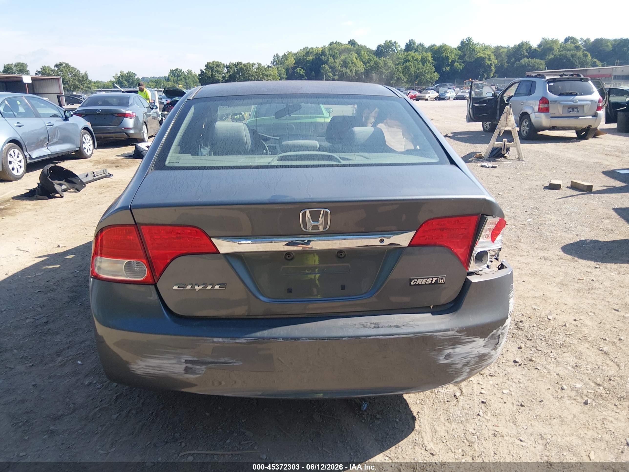 2011 Honda Civic Lx Gray vin: 19XFA1F51BE030263