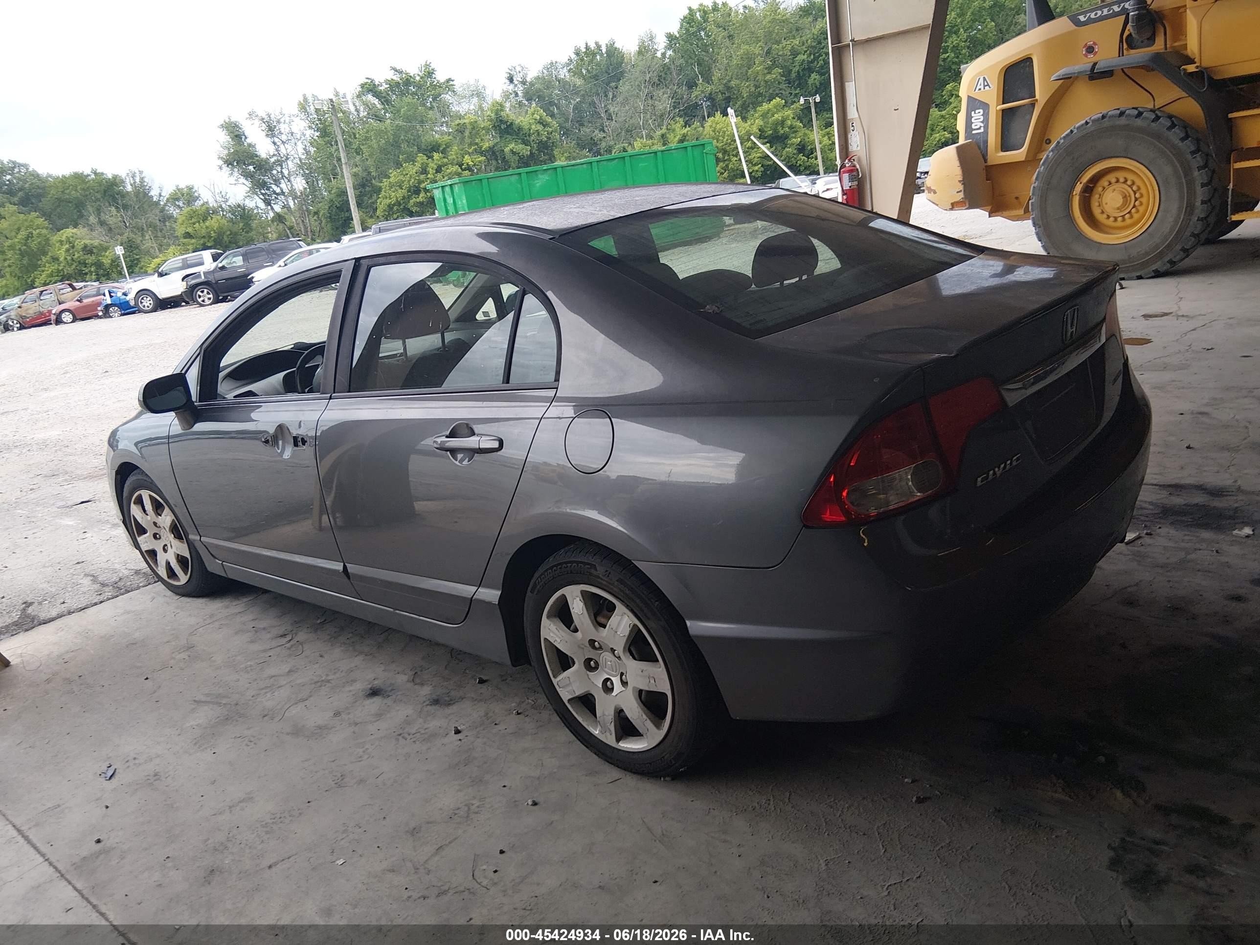 2011 Honda Civic Lx Gray vin: 19XFA1F51BE035477