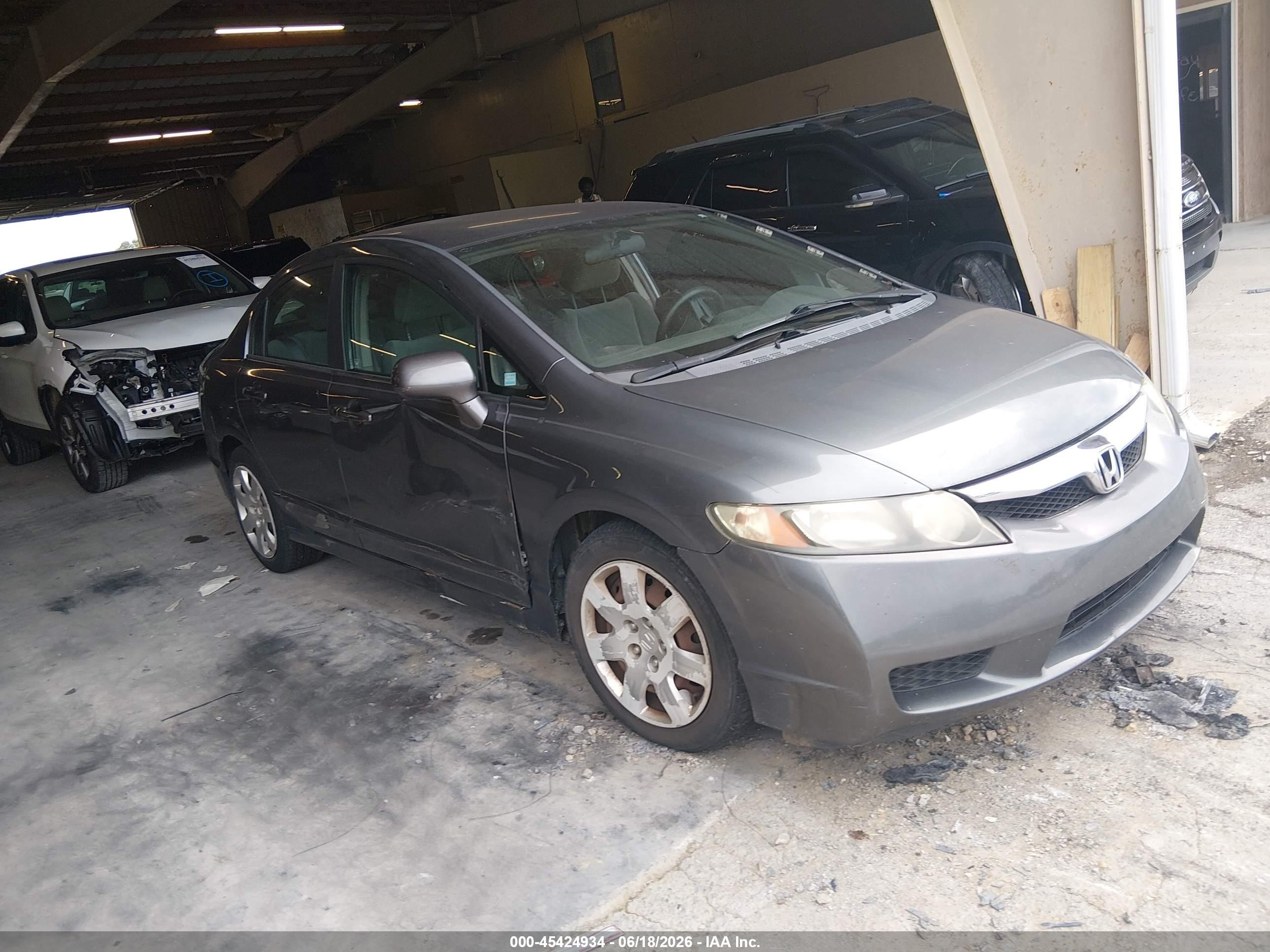 2011 Honda Civic Lx Gray vin: 19XFA1F51BE035477