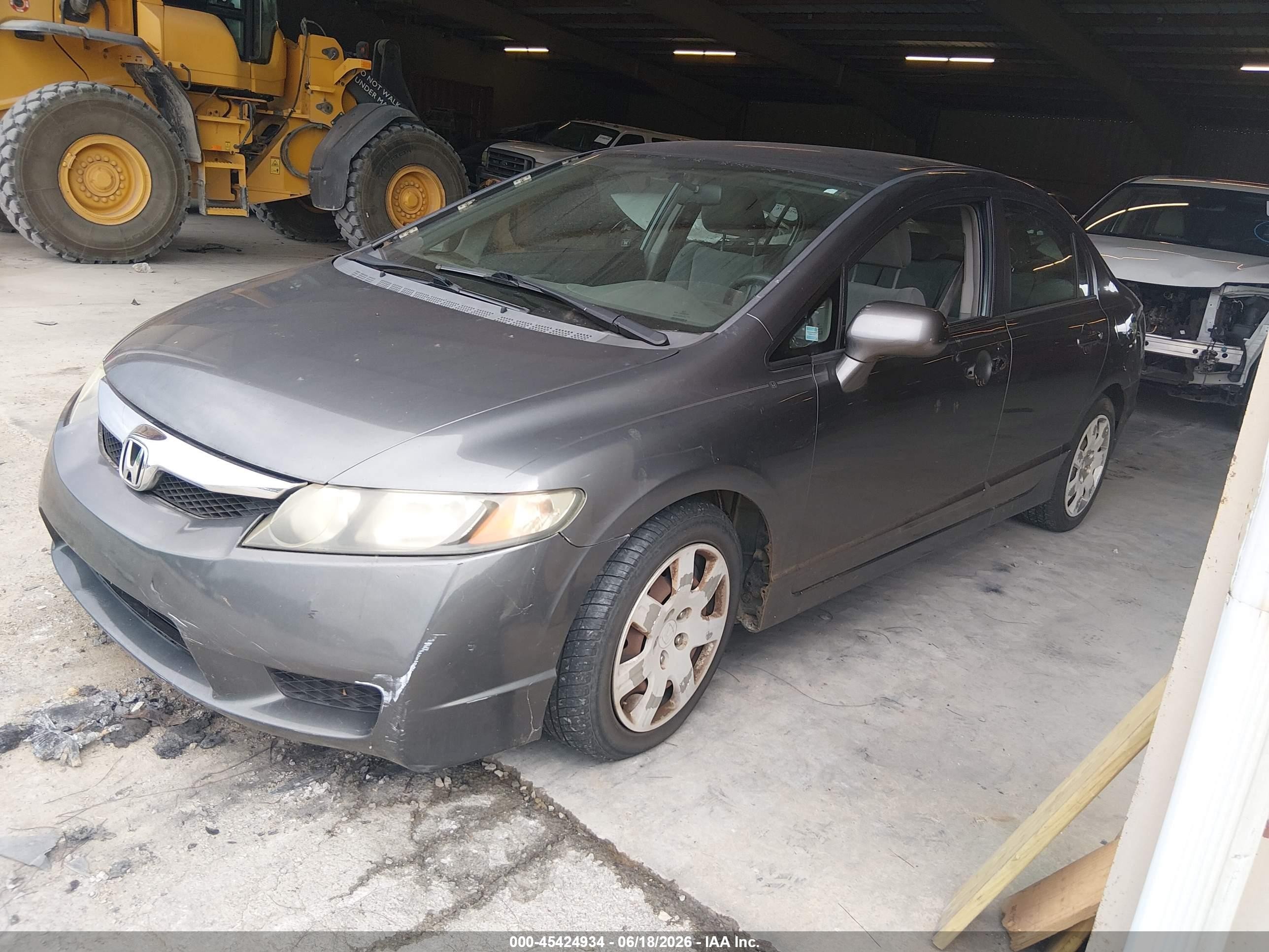2011 Honda Civic Lx Gray vin: 19XFA1F51BE035477