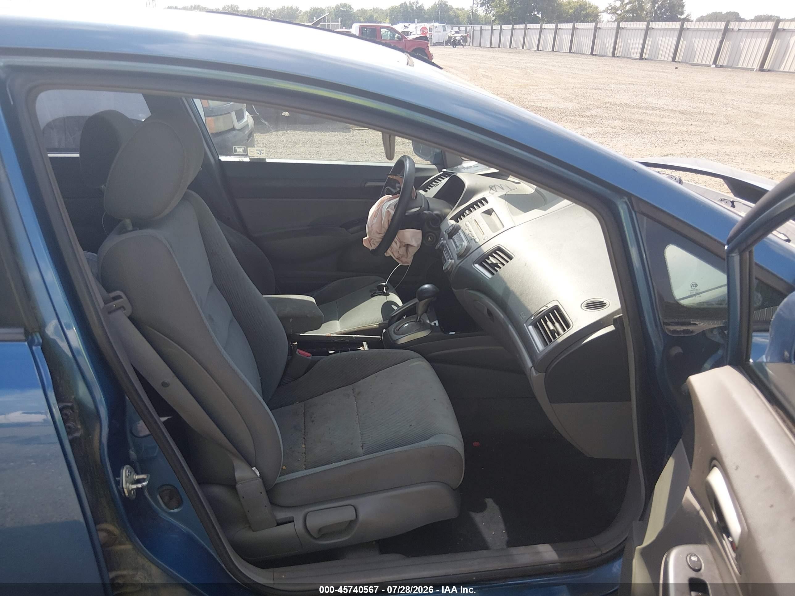2011 Honda Civic Lx Blue vin: 19XFA1F51BE037696