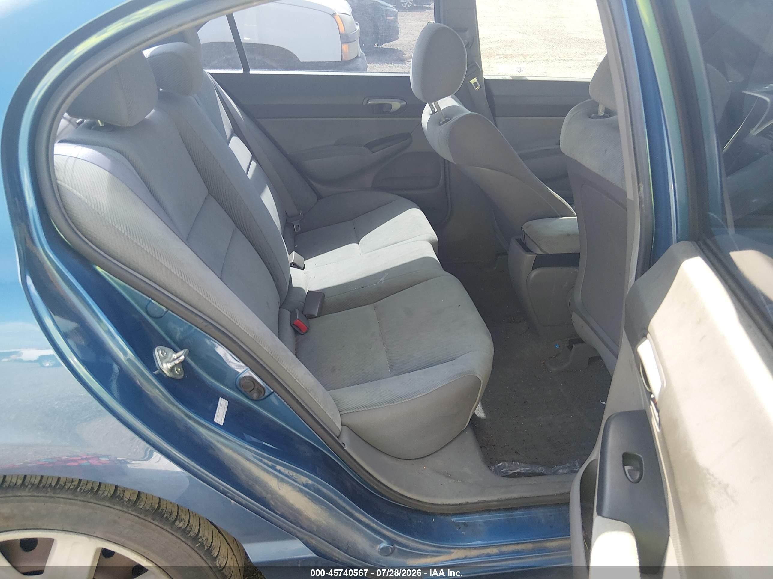 2011 Honda Civic Lx Blue vin: 19XFA1F51BE037696
