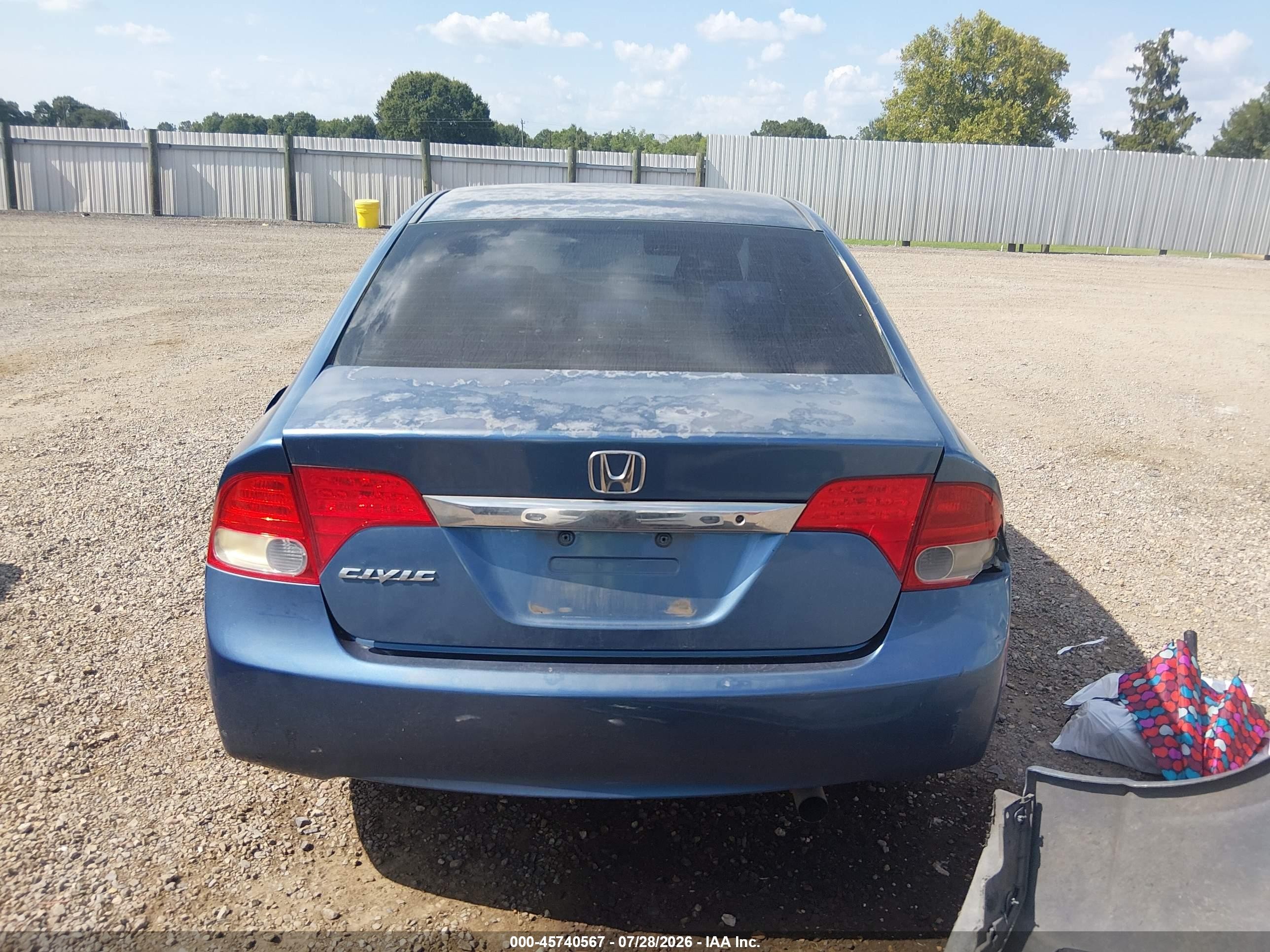 2011 Honda Civic Lx Blue vin: 19XFA1F51BE037696