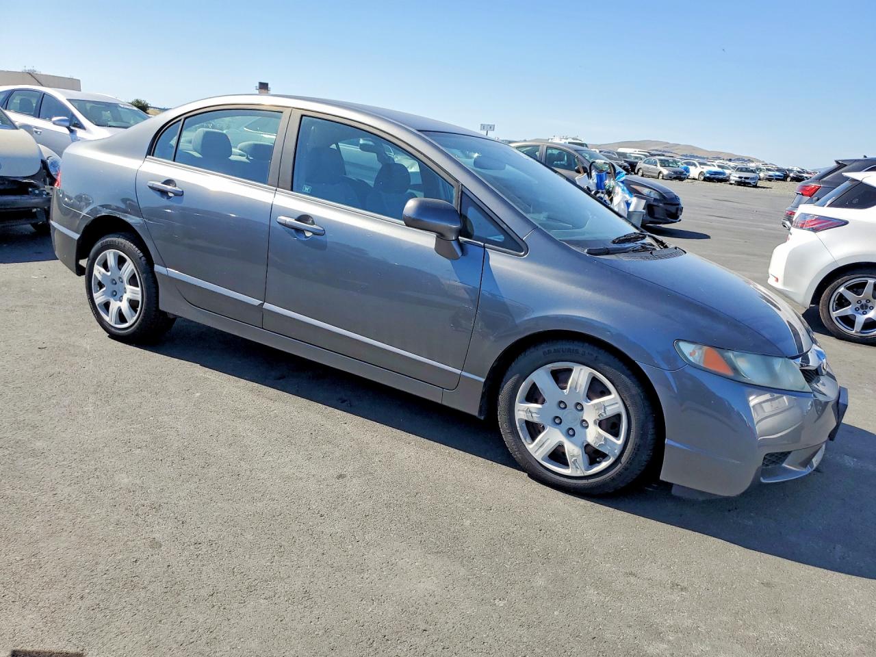 2011 Honda Civic Lx Gray vin: 19XFA1F51BE041697