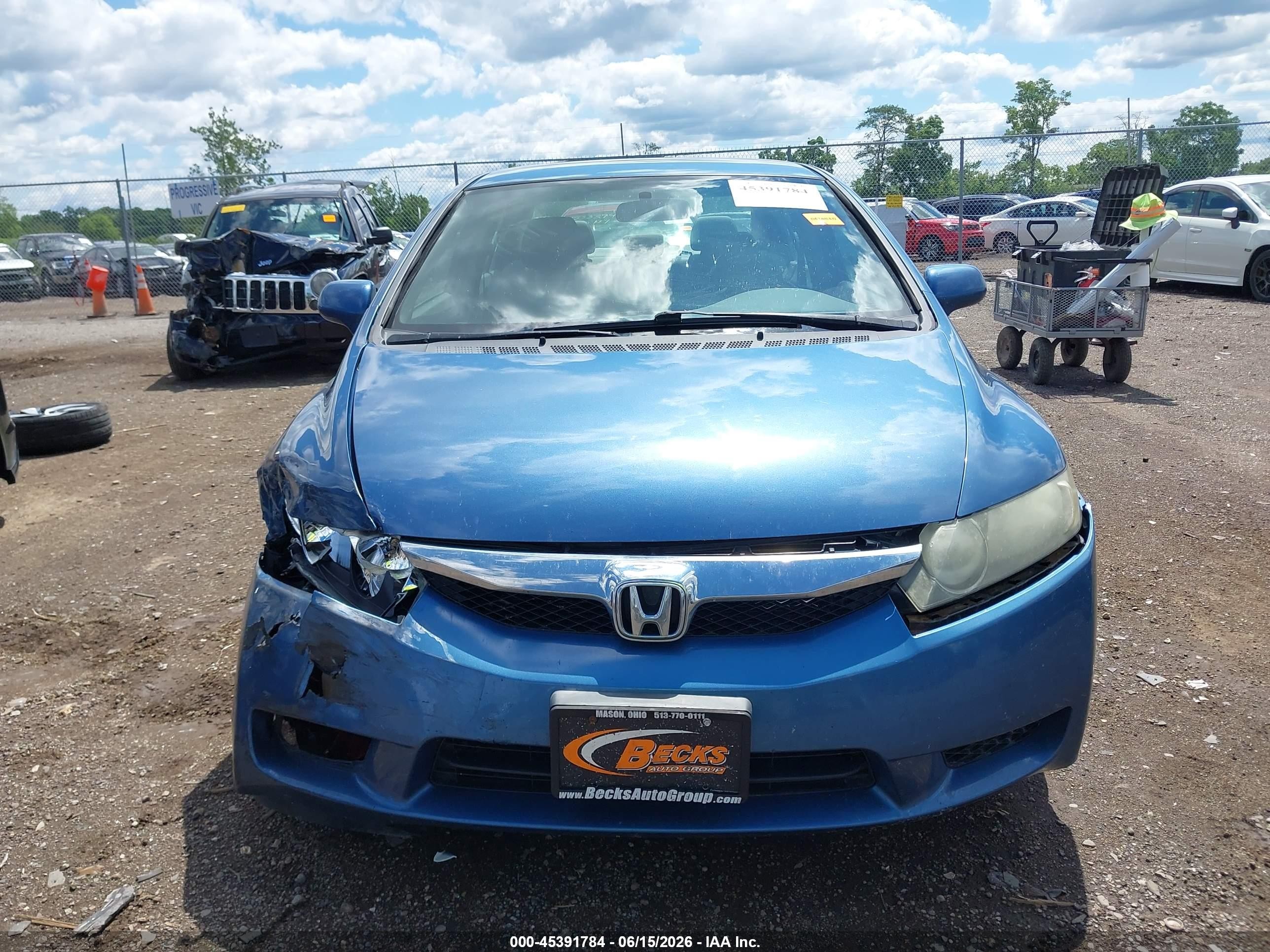 2011 Honda Civic Lx Blue vin: 19XFA1F51BE047791