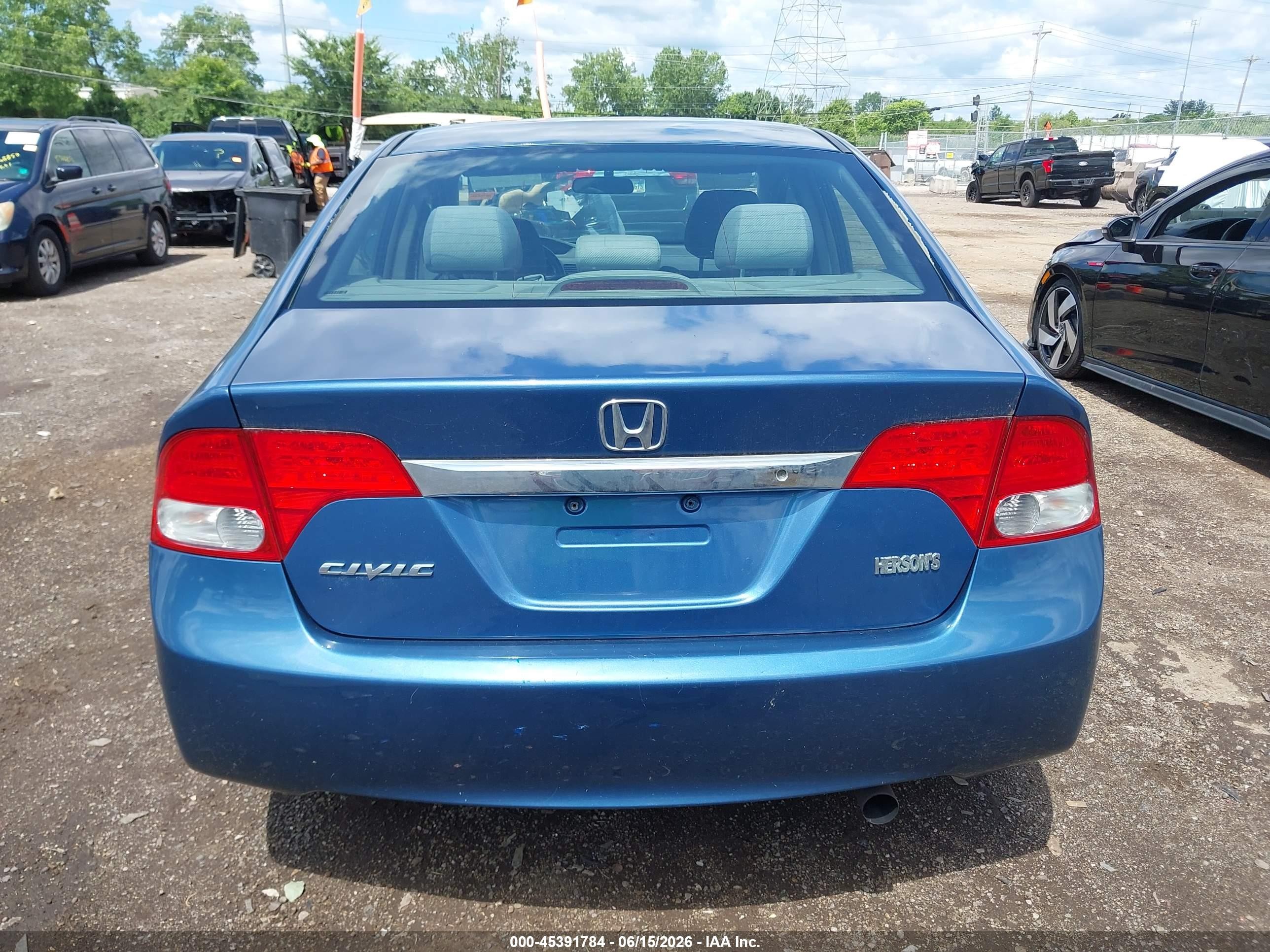 2011 Honda Civic Lx Blue vin: 19XFA1F51BE047791