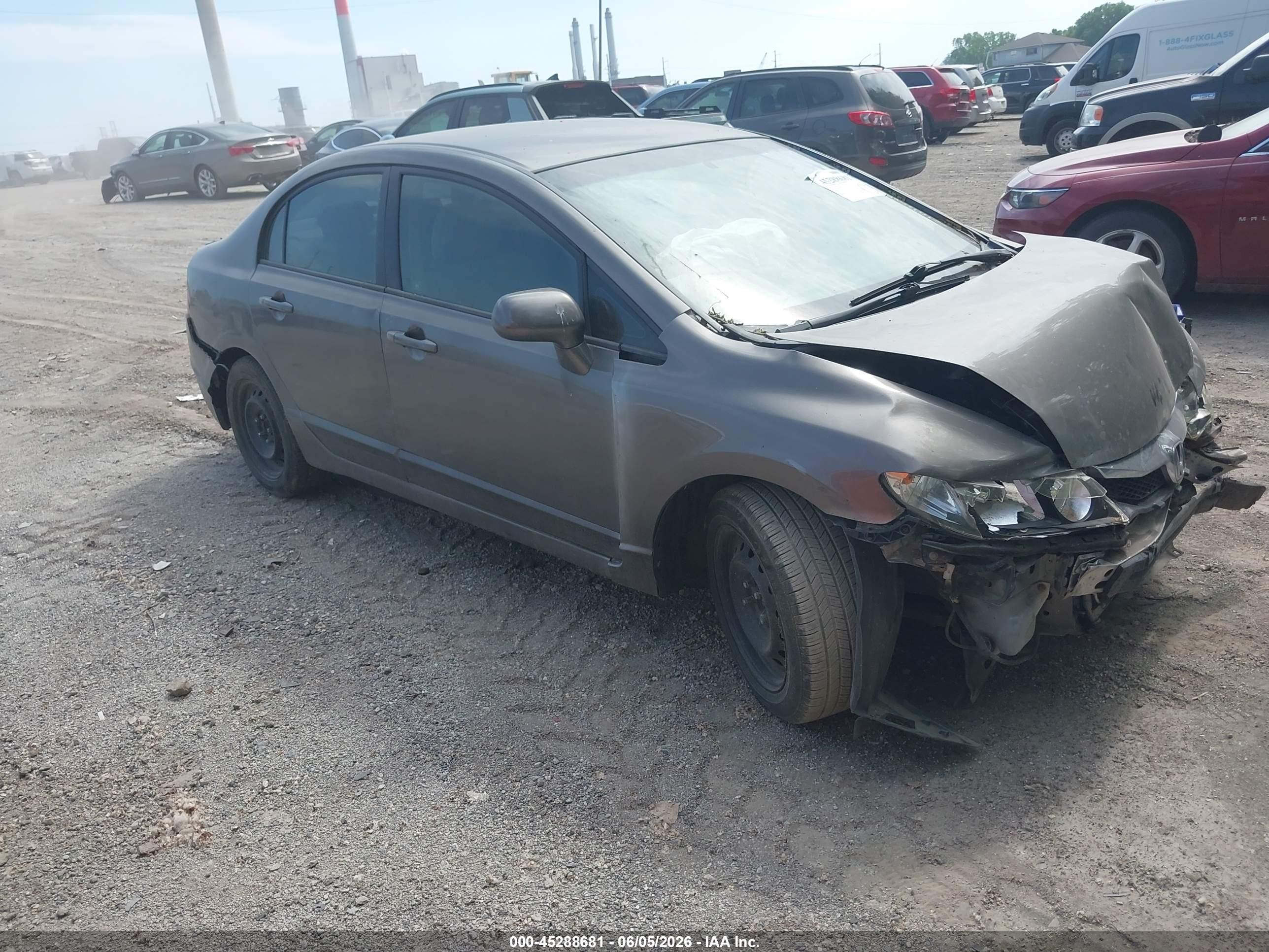 2010 Honda Civic Lx Gray vin: 19XFA1F52AE018623