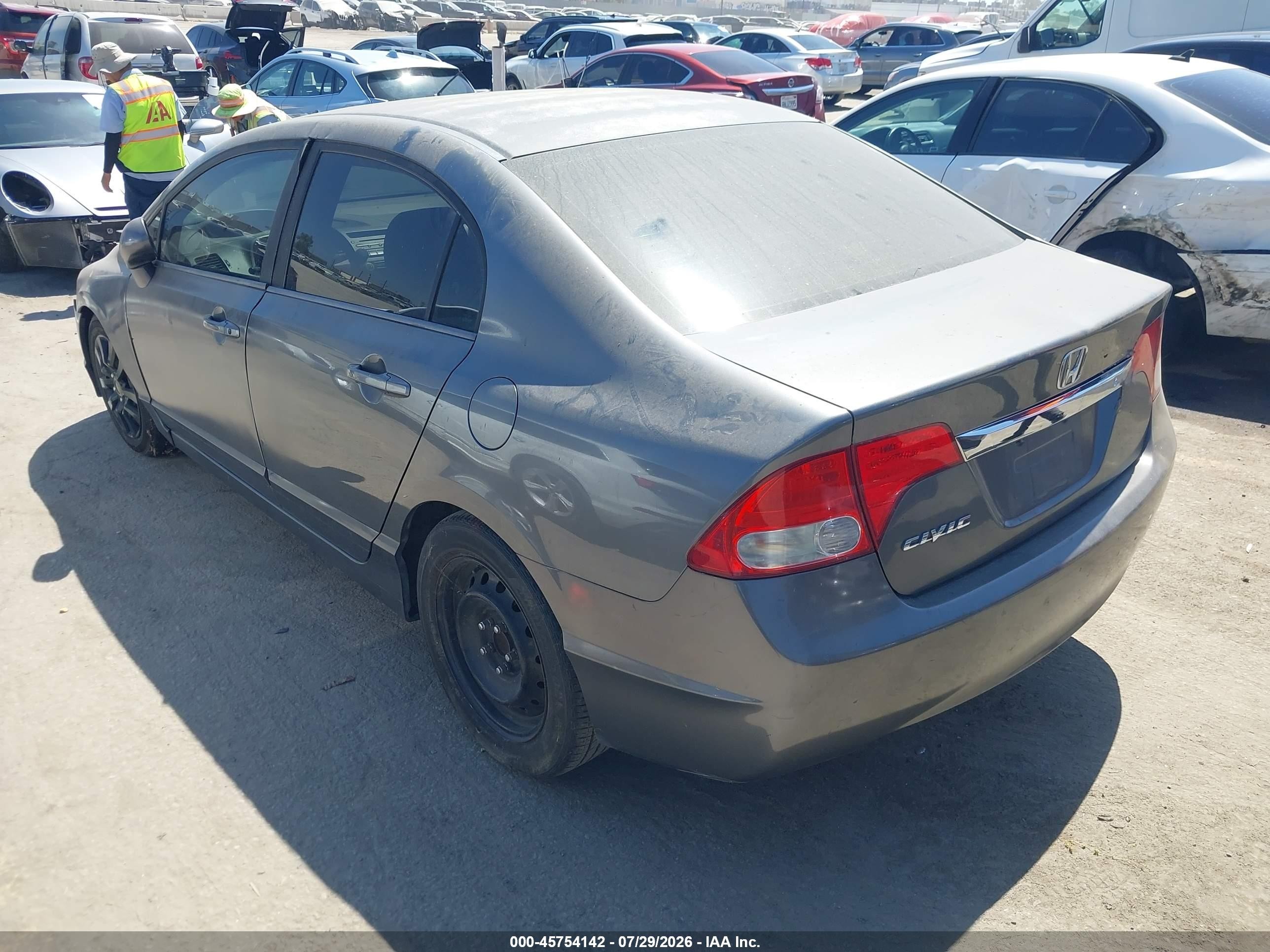 2010 Honda Civic Lx Gray vin: 19XFA1F52AE028391