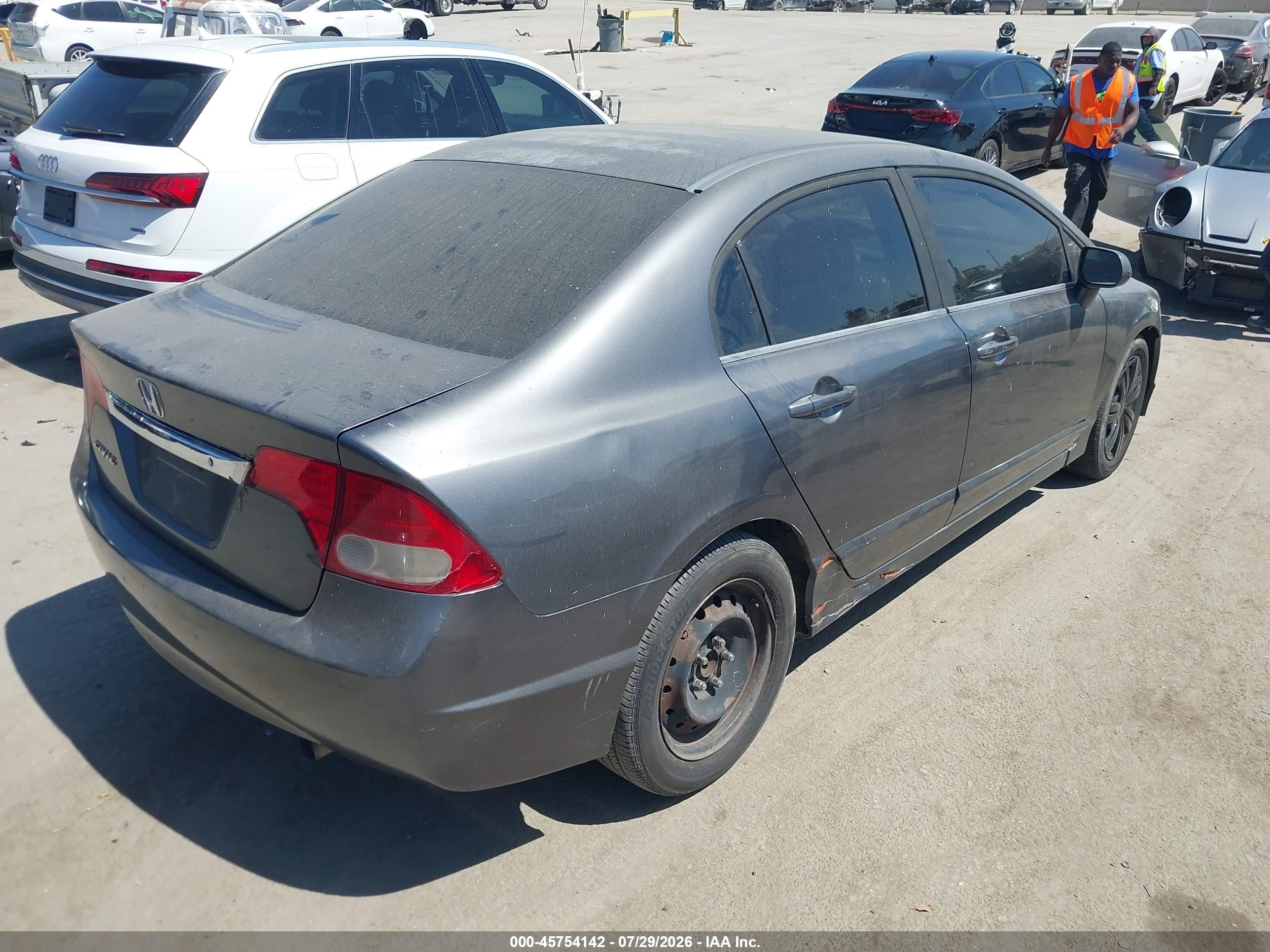 2010 Honda Civic Lx Gray vin: 19XFA1F52AE028391