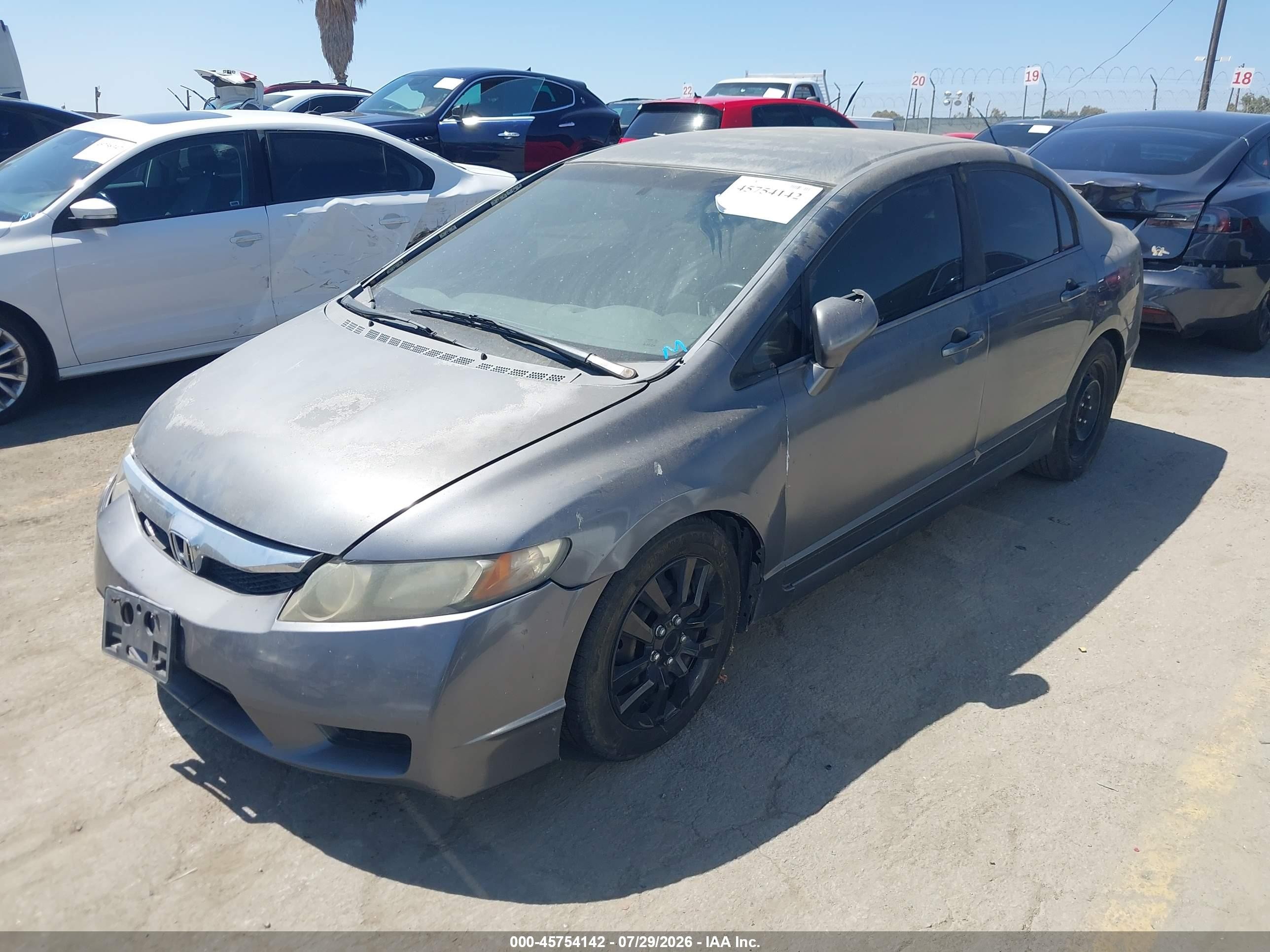 2010 Honda Civic Lx Gray vin: 19XFA1F52AE028391