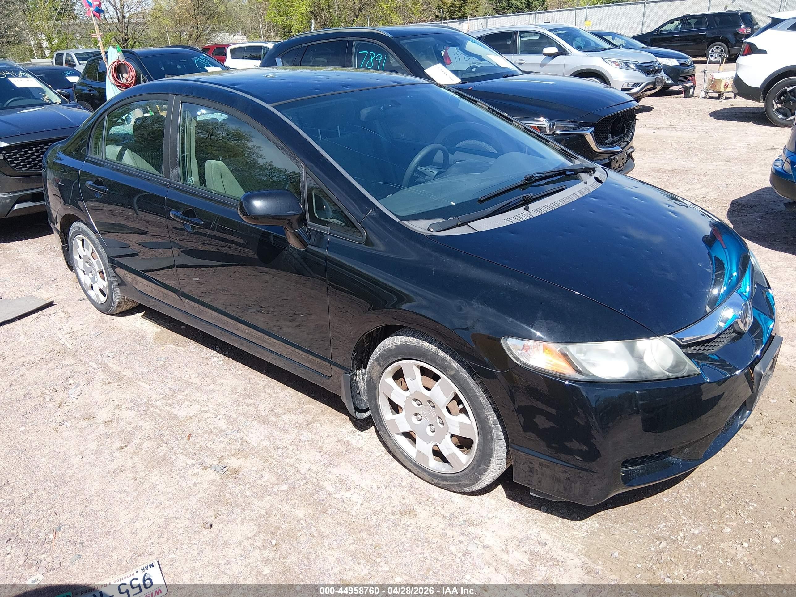 2010 Honda Civic Lx Black vin: 19XFA1F52AE040850