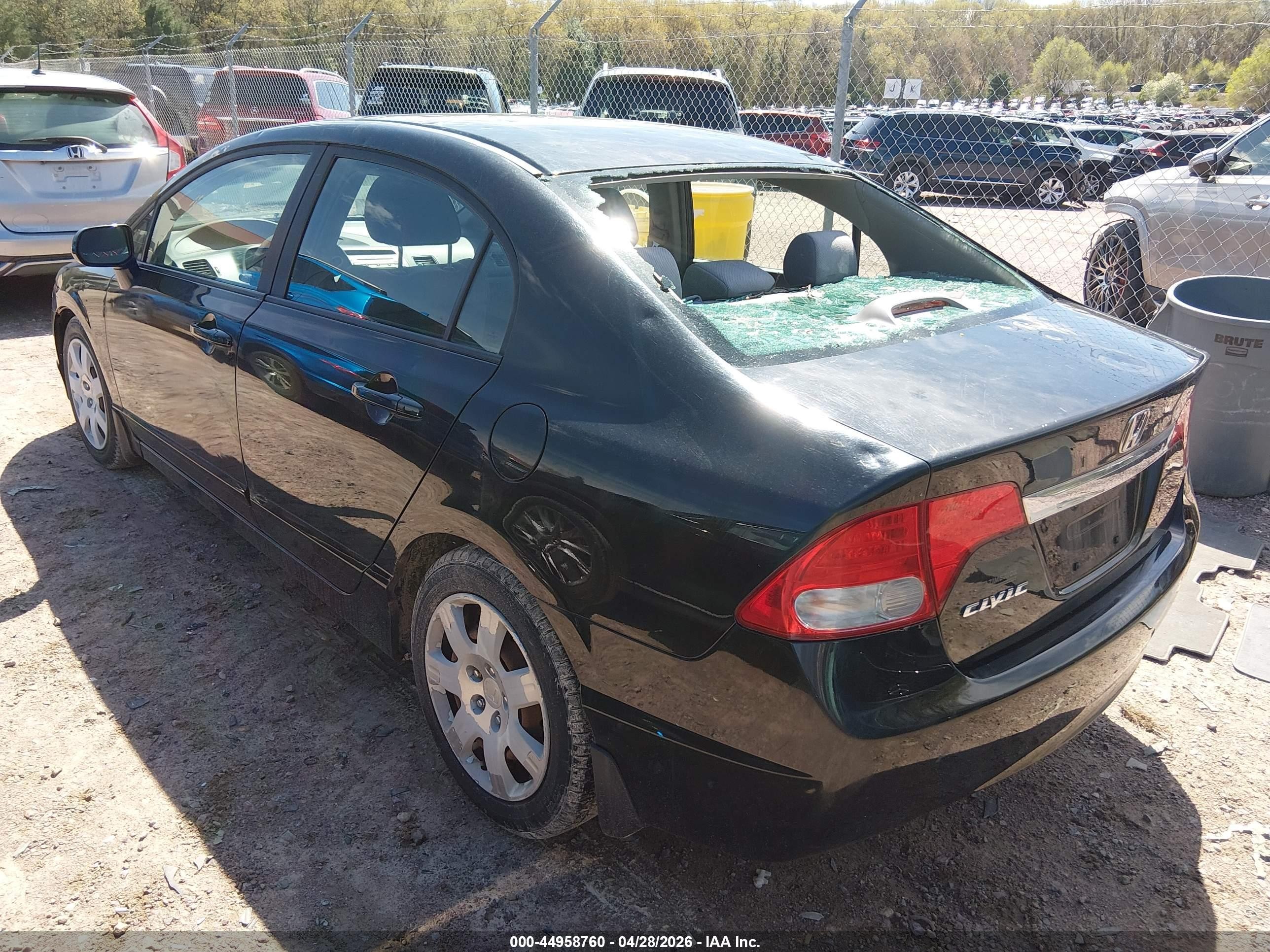2010 Honda Civic Lx Black vin: 19XFA1F52AE040850