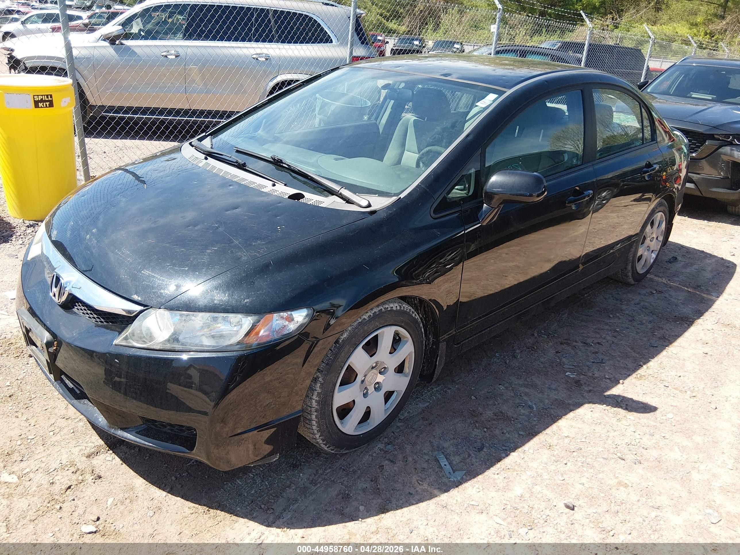 2010 Honda Civic Lx Black vin: 19XFA1F52AE040850