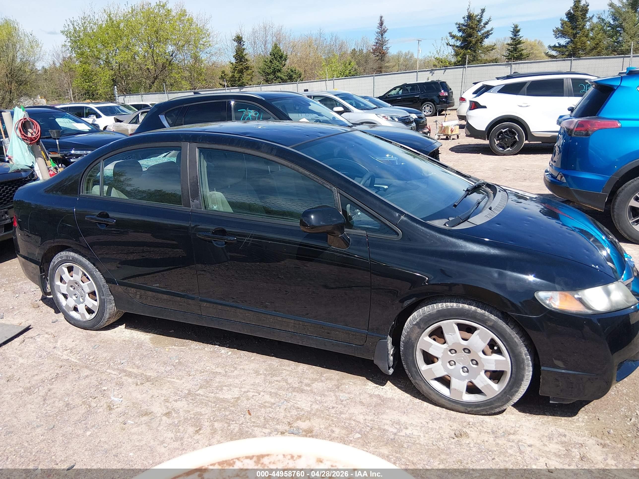 2010 Honda Civic Lx Black vin: 19XFA1F52AE040850