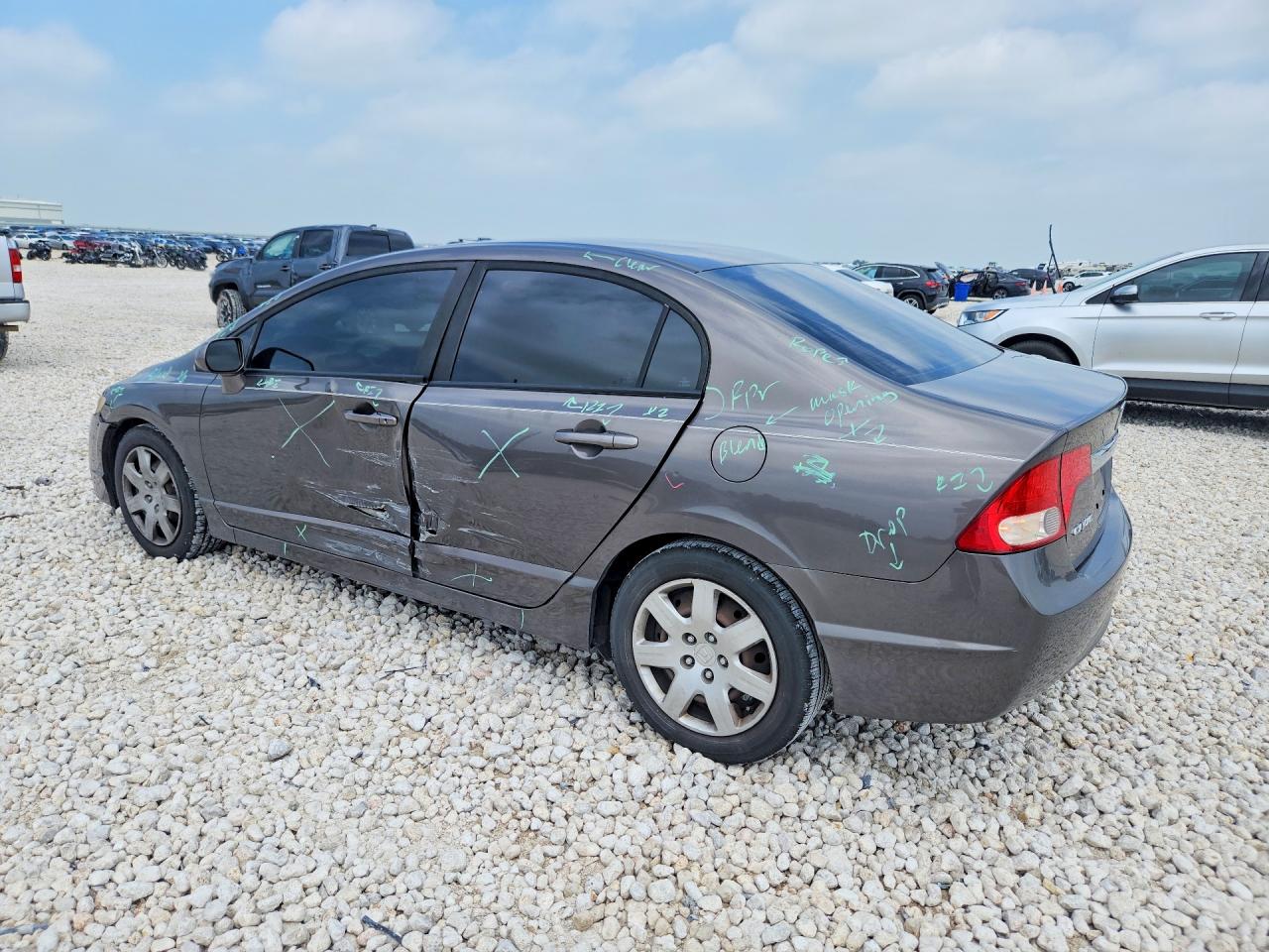 2010 Honda Civic Lx Gray vin: 19XFA1F52AE055235