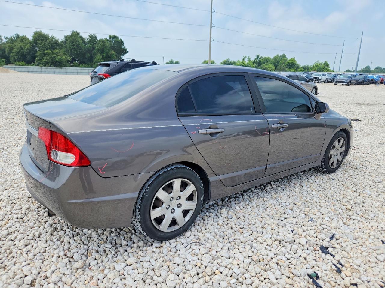 2010 Honda Civic Lx Gray vin: 19XFA1F52AE055235