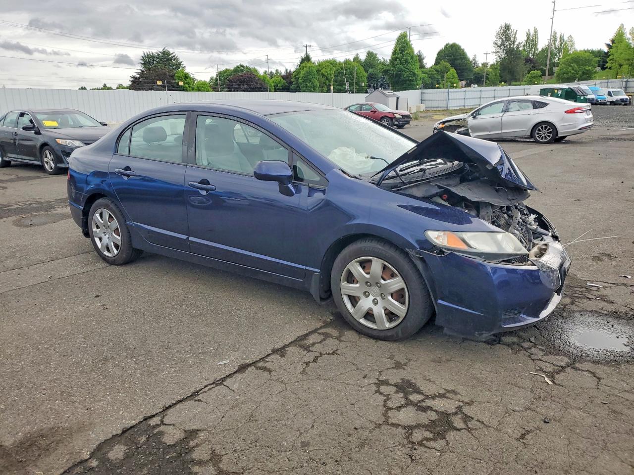 2010 Honda Civic Lx Blue vin: 19XFA1F52AE076067