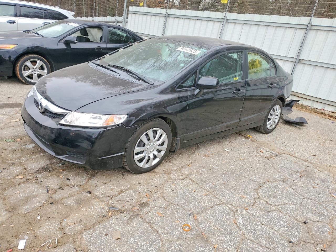 2011 Honda Civic Lx Black vin: 19XFA1F52BE010118