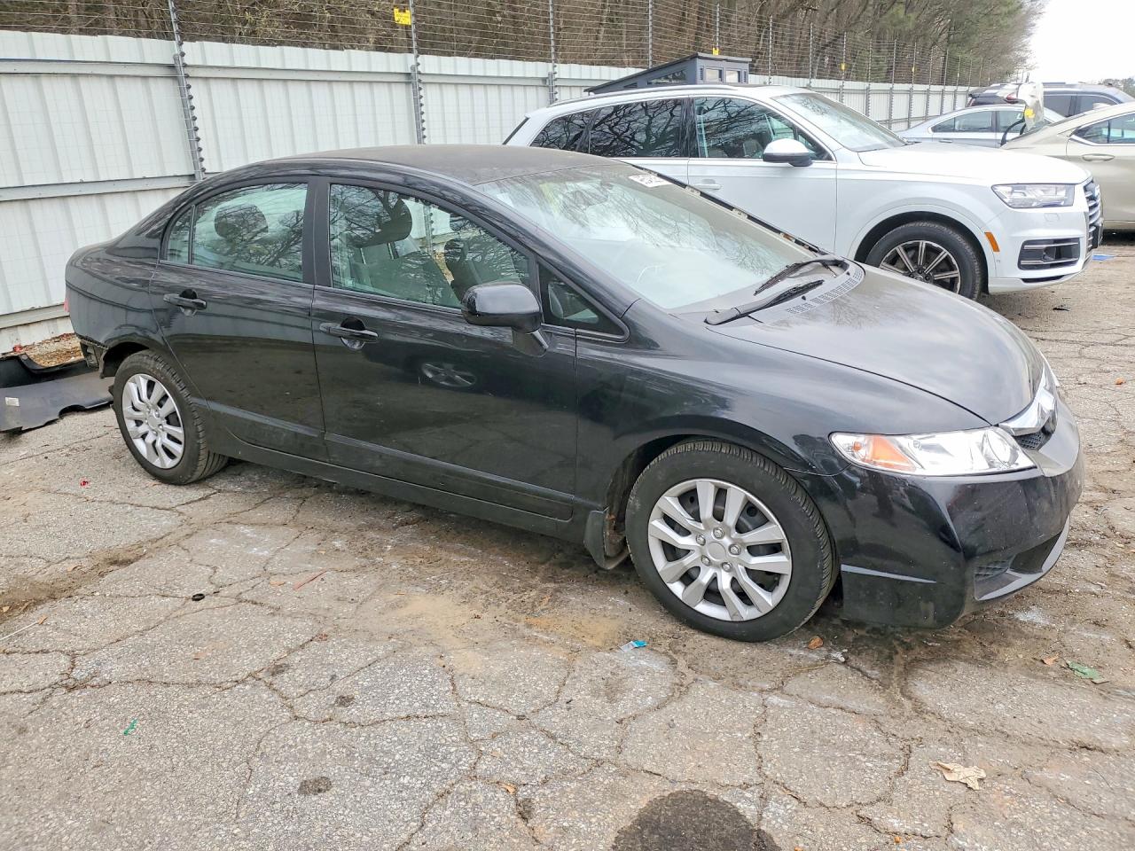 2011 Honda Civic Lx Black vin: 19XFA1F52BE010118