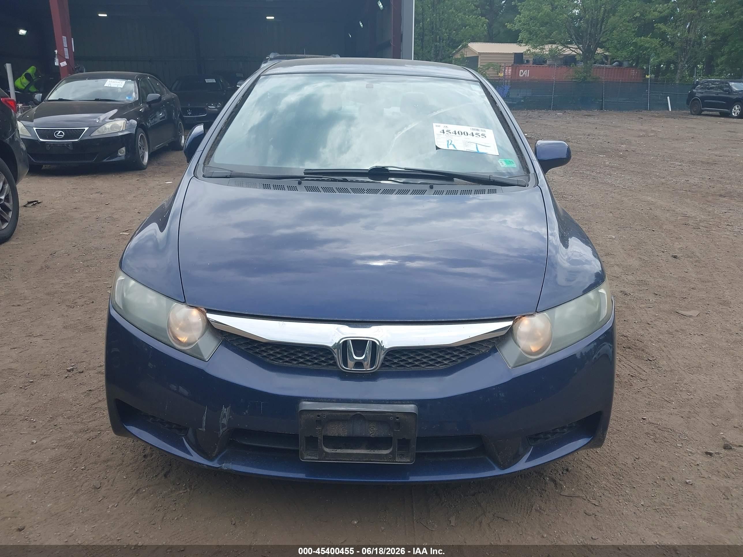 2011 Honda Civic Lx Blue vin: 19XFA1F52BE010491