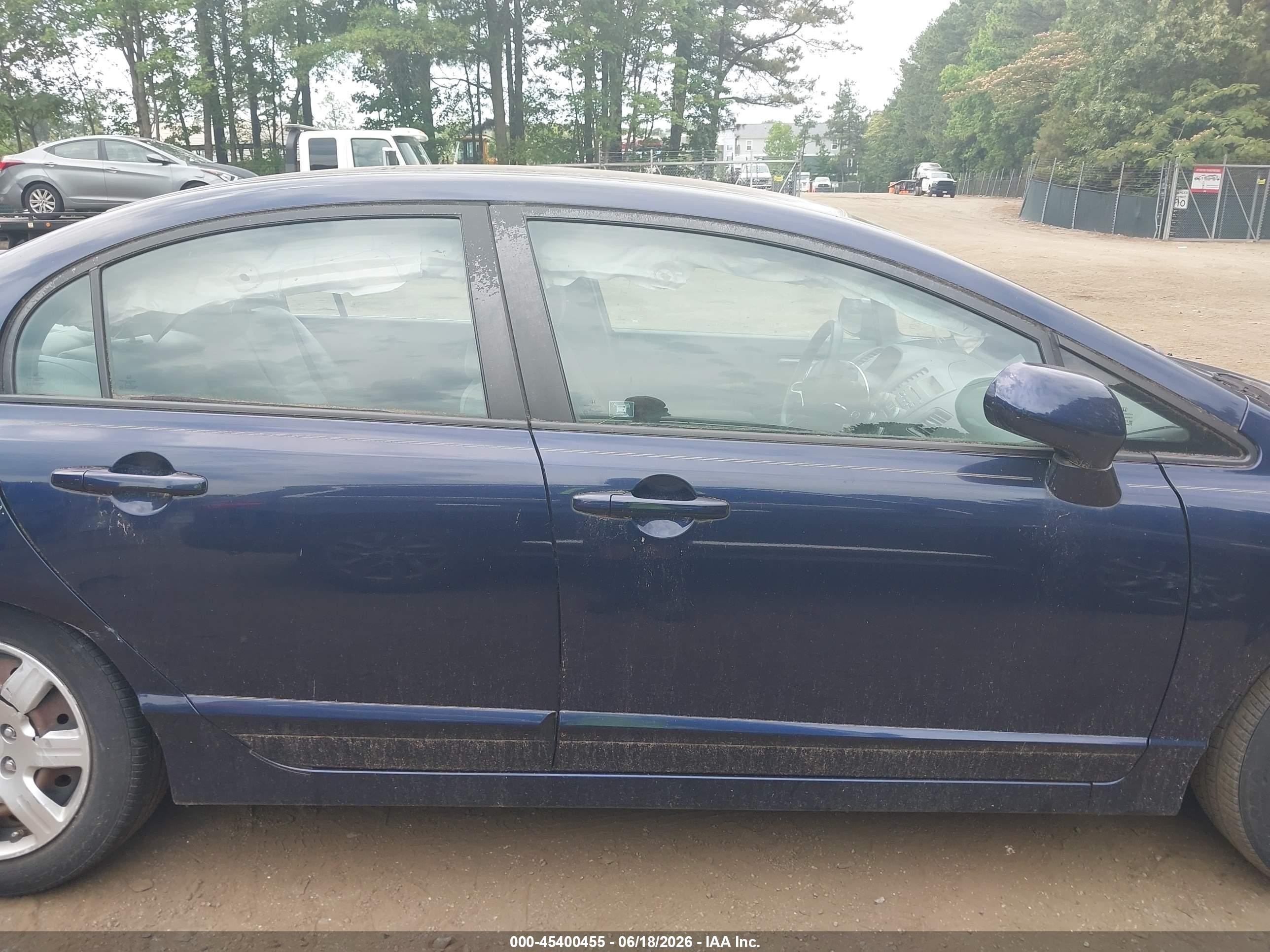 2011 Honda Civic Lx Blue vin: 19XFA1F52BE010491