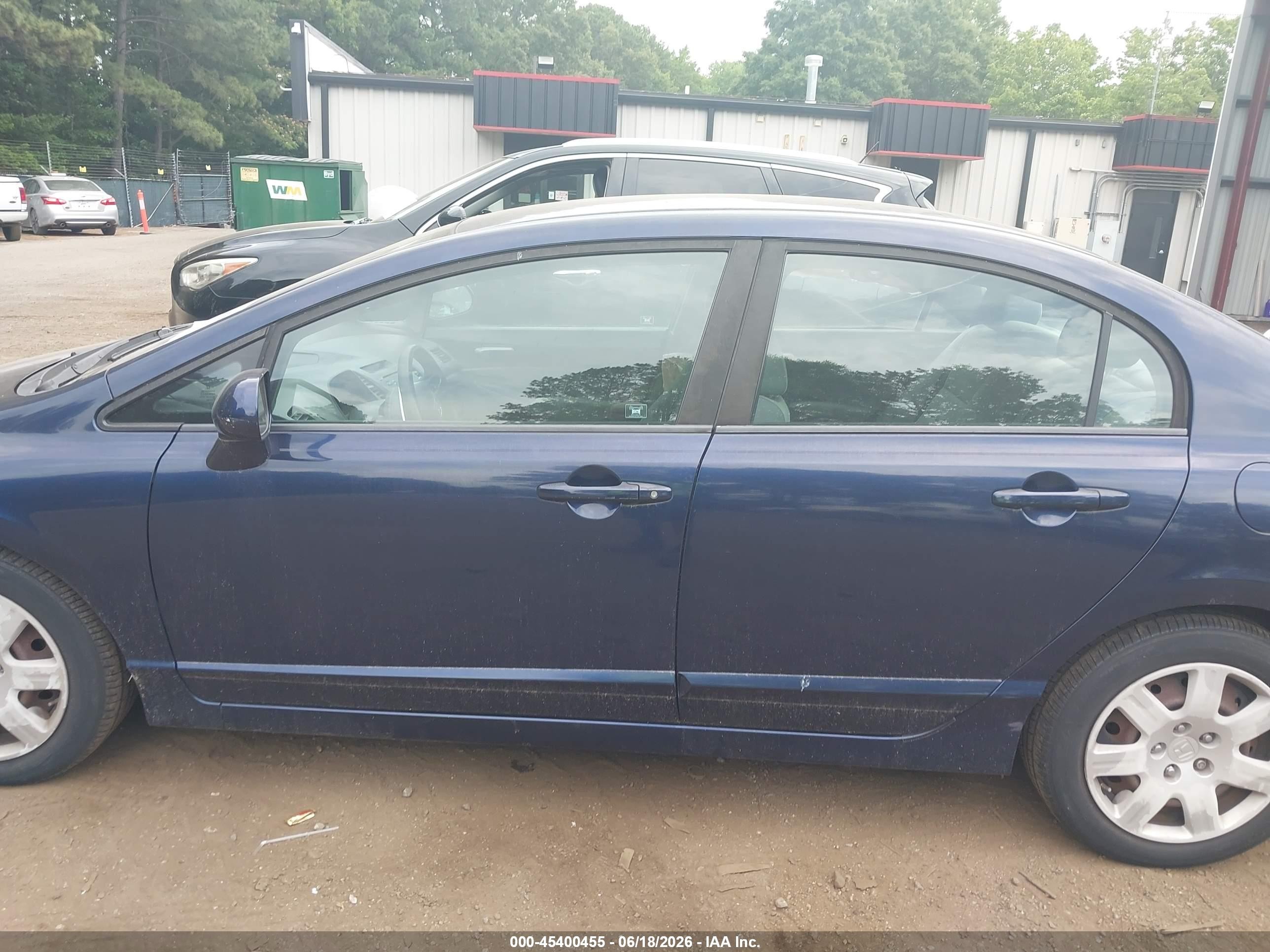 2011 Honda Civic Lx Blue vin: 19XFA1F52BE010491