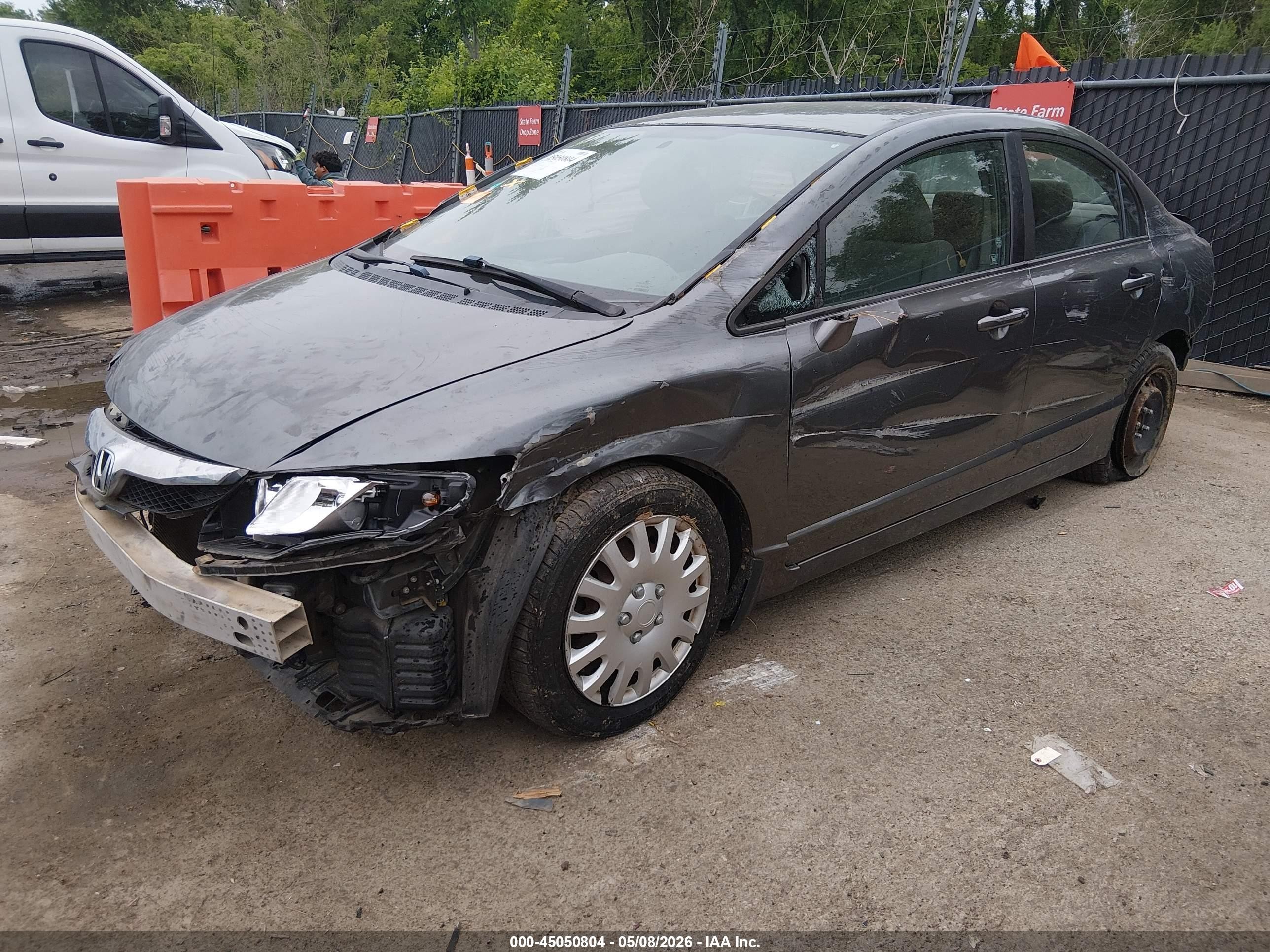 2011 Honda Civic Lx Gray vin: 19XFA1F52BE017635
